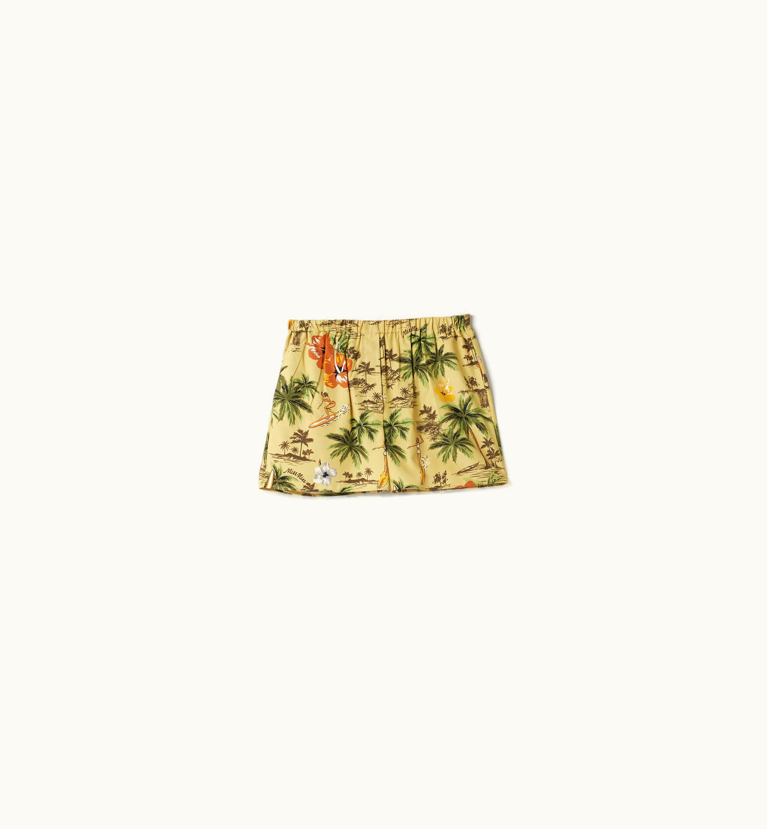 Miu Miu Miu Miu Printed Silk Boxers Pistachio Green