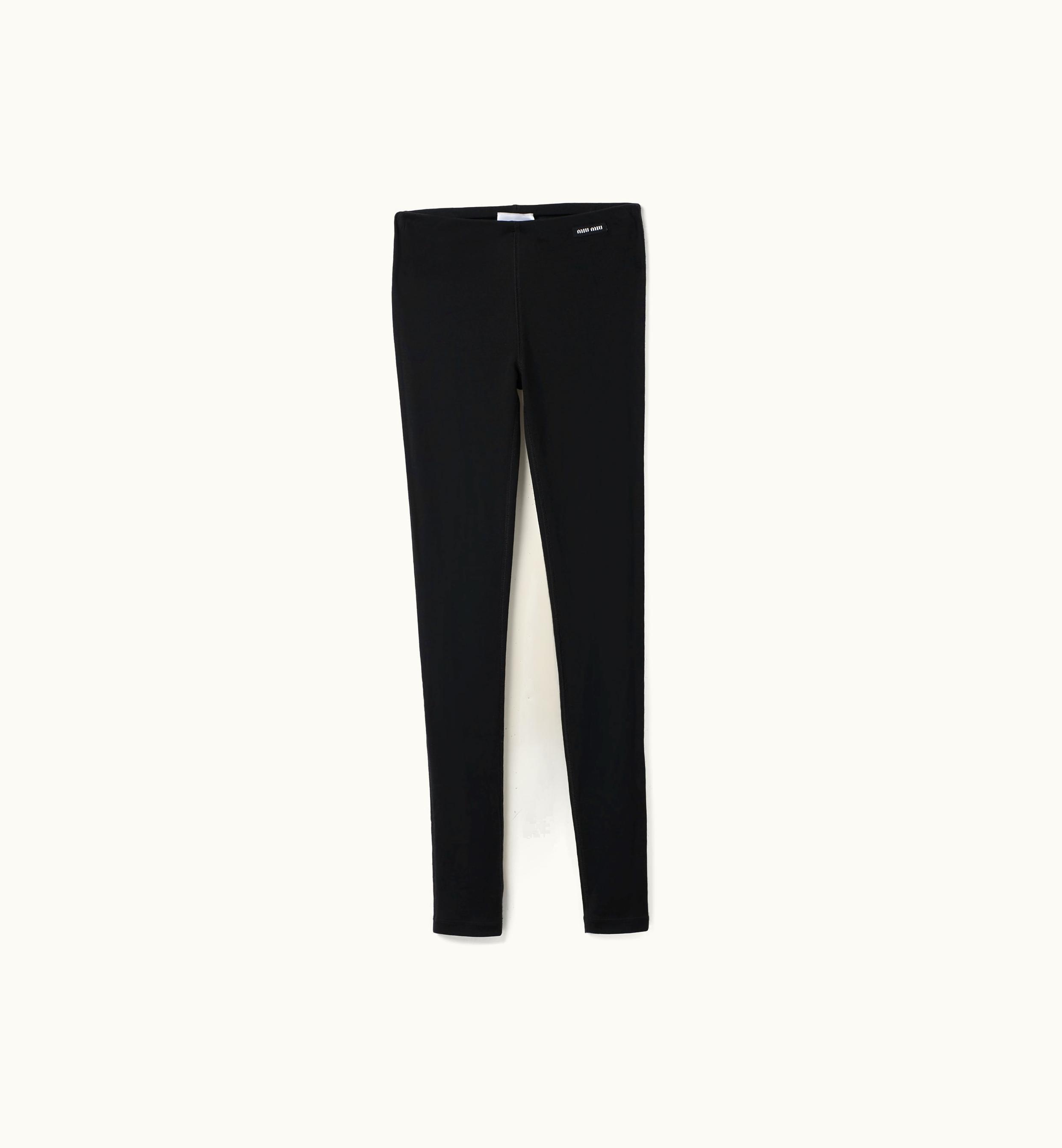 Miu Miu Miu Miu Silk Jersey Pants Black
