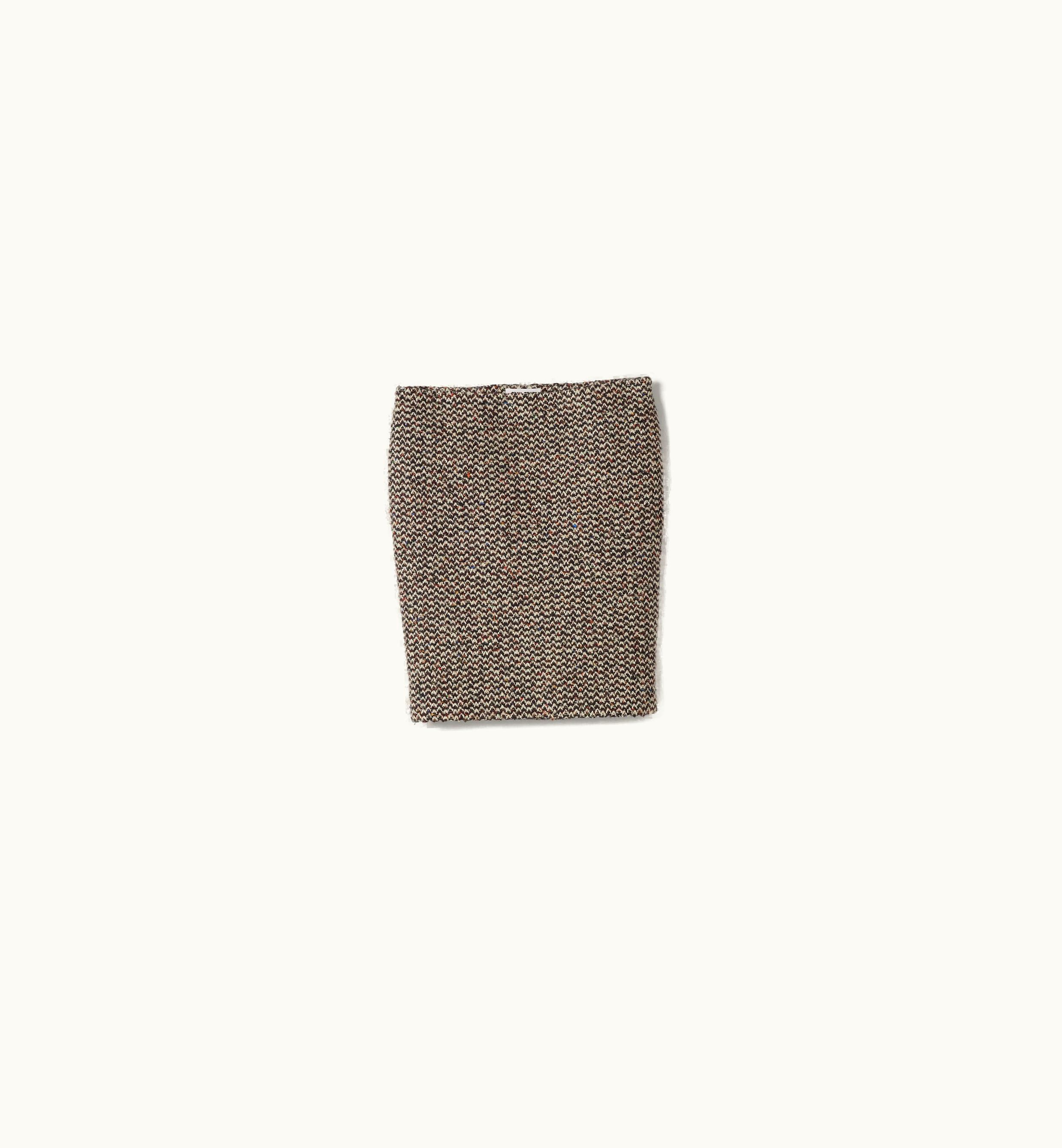 Miu Miu Miu Miu Bouclé Skirt Cocoa Brown