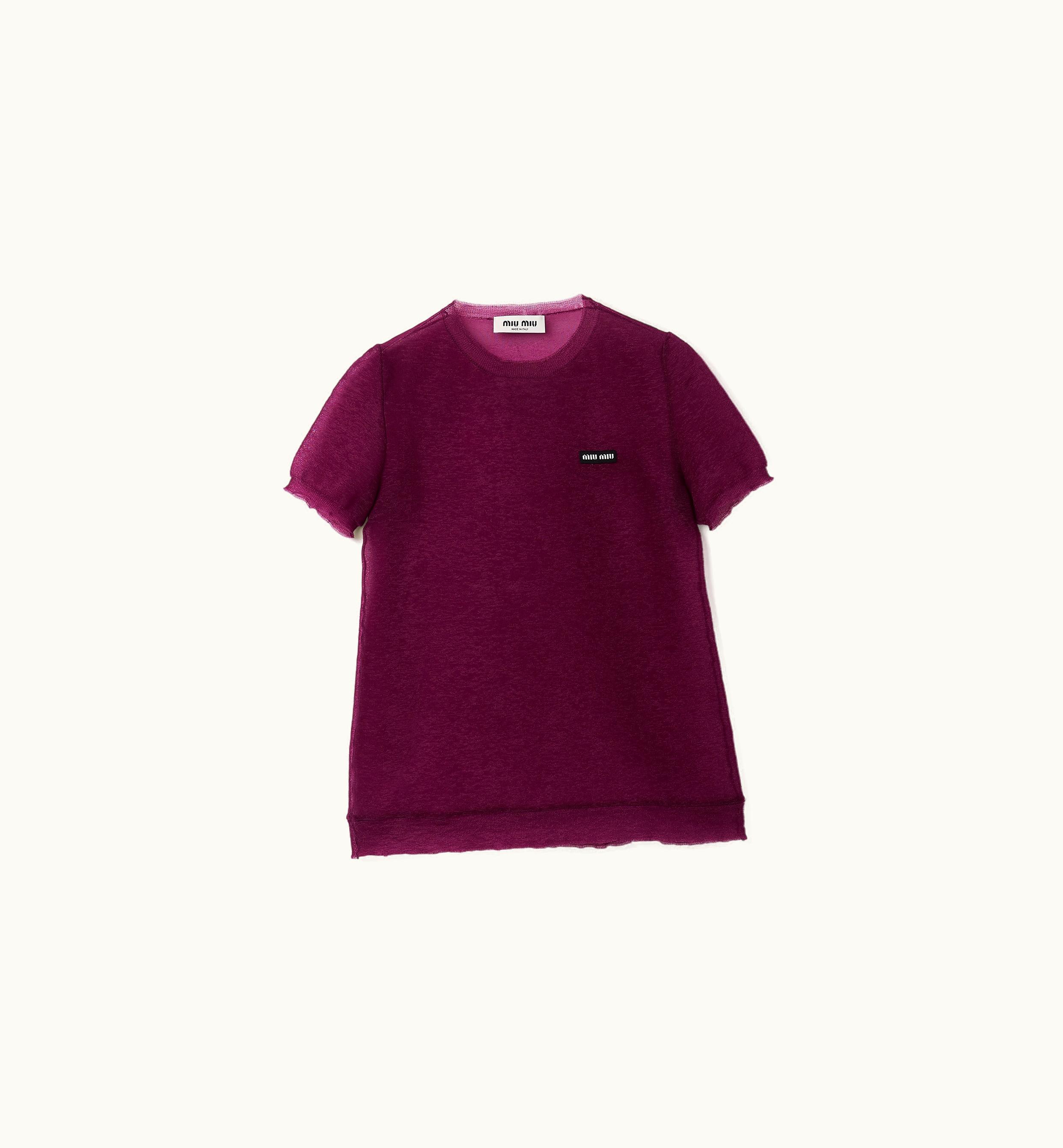 Miu Miu Miu Miu Nylon Sweater Mauve