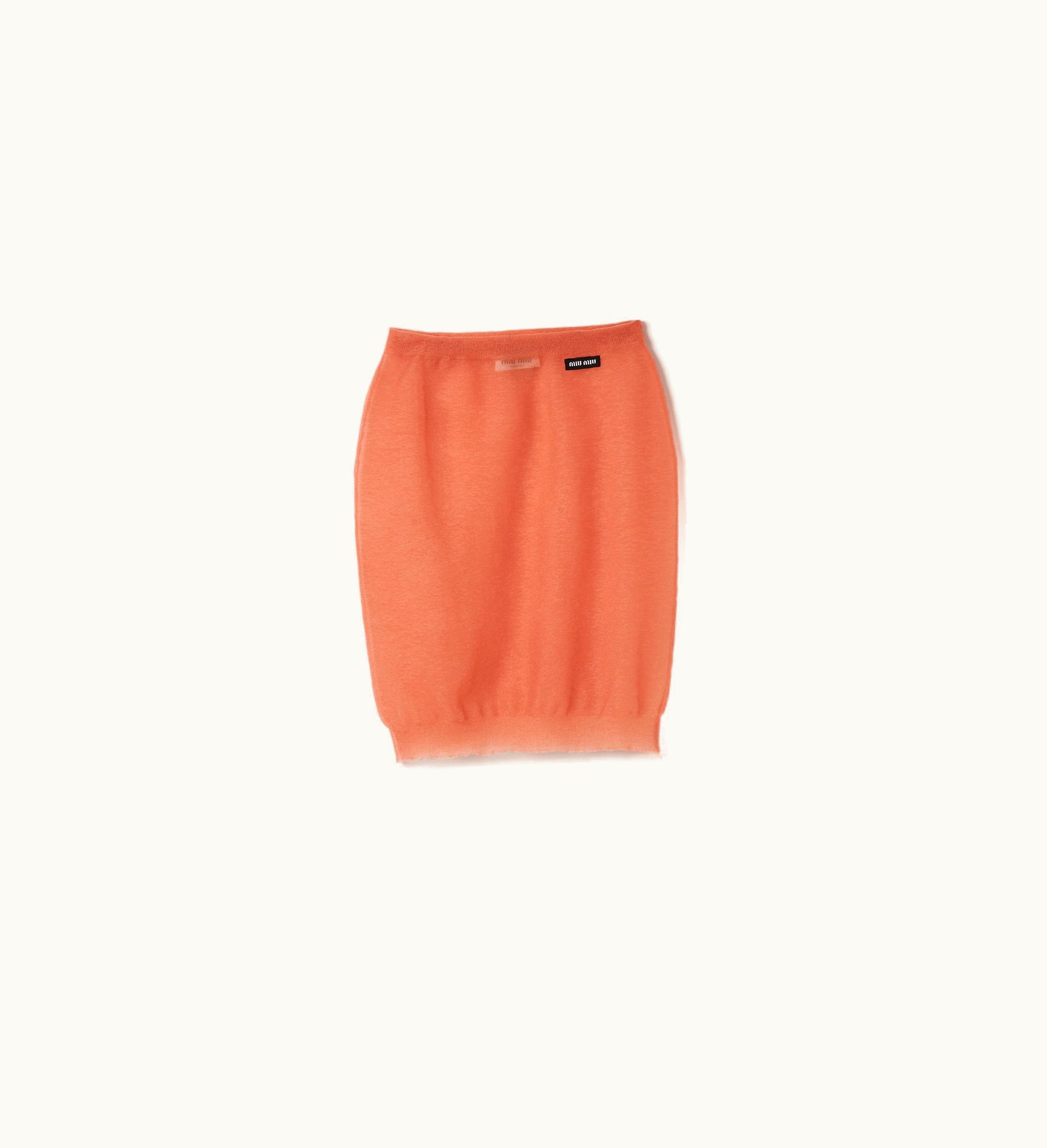 Miu Miu Miu Miu Nylon Skirt Peach