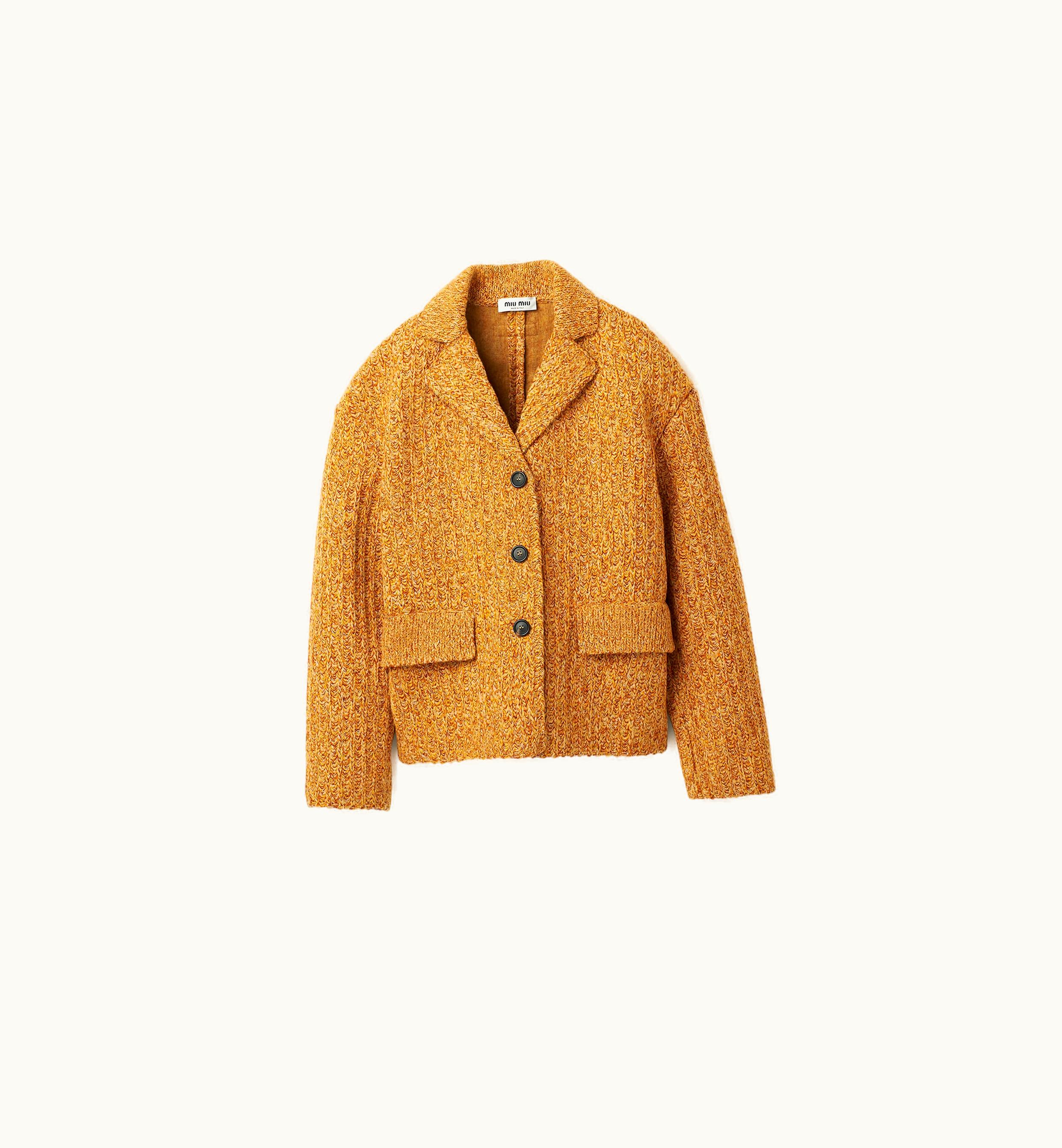 Miu Miu Miu Miu Wool And Cotton Jacket Cinnamon