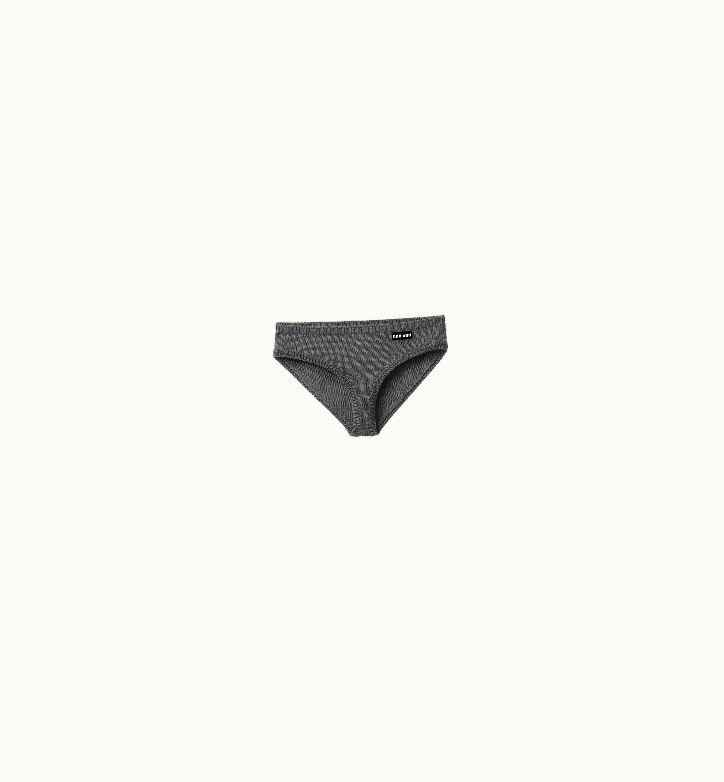 Miu Miu Miu Miu Cashmere Panties Slate Gray