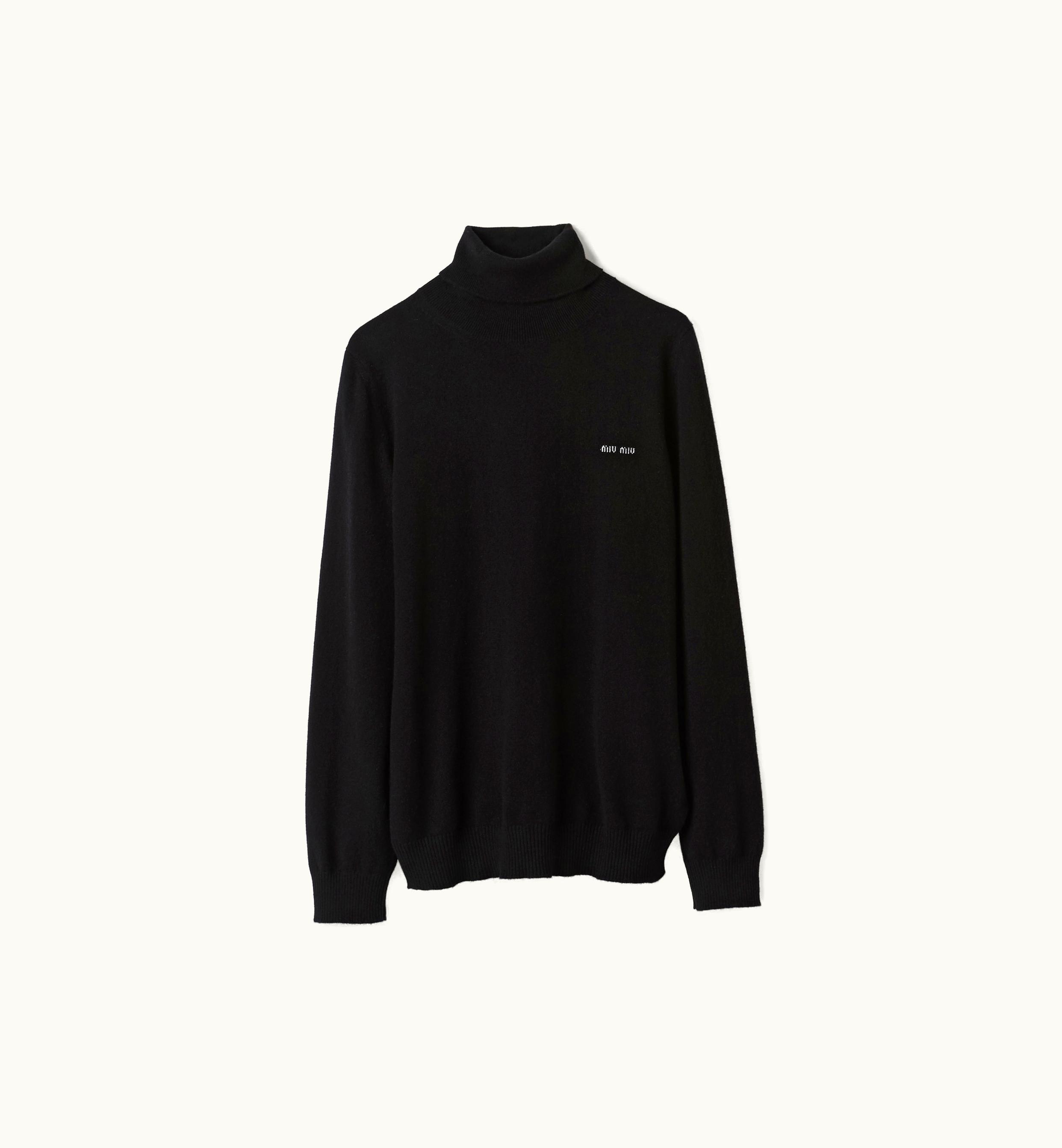 Miu Miu Miu Miu Cashmere Turtleneck Sweater Black