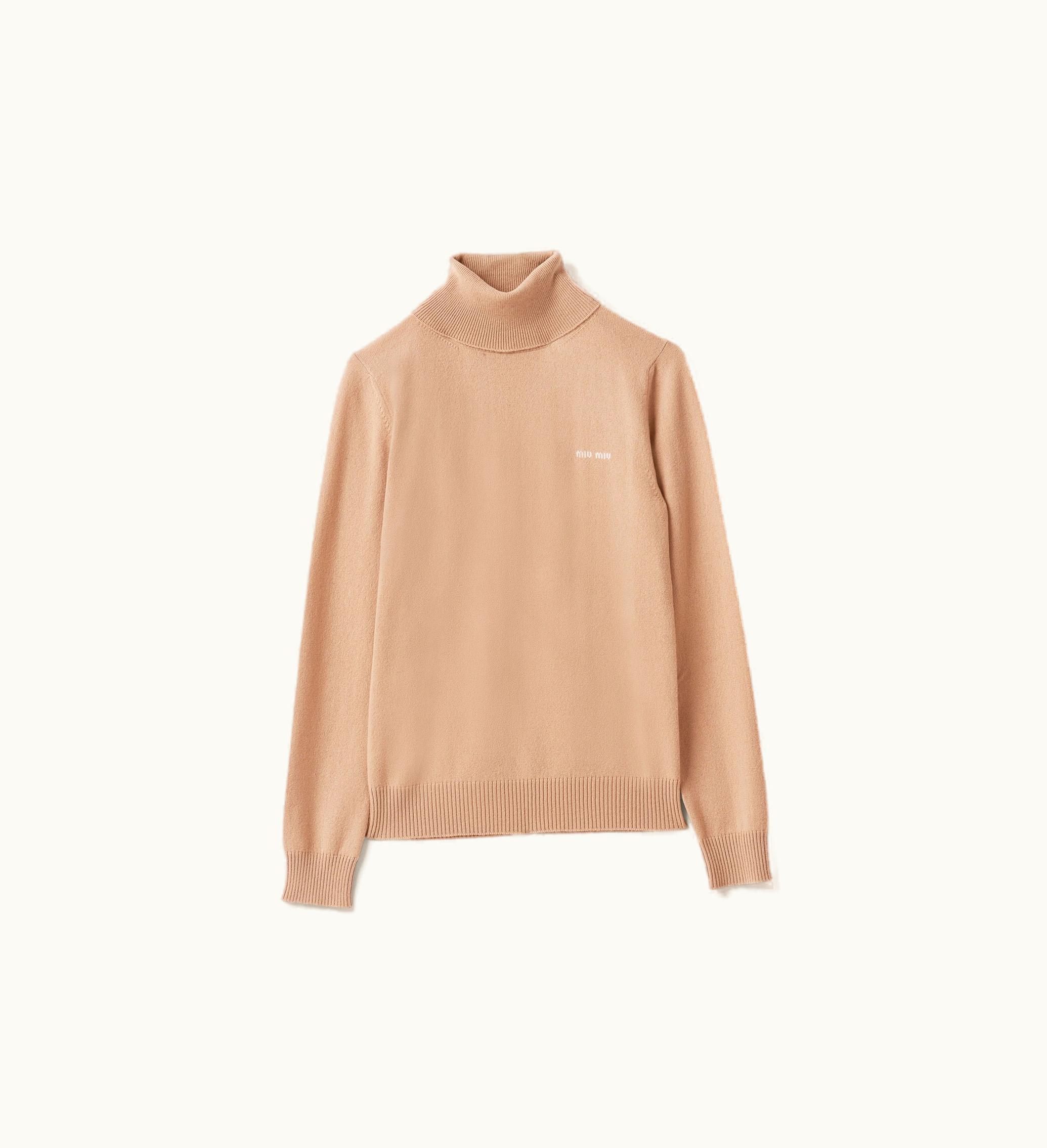 Miu Miu Miu Miu Cashmere Turtleneck Sweater Albino White