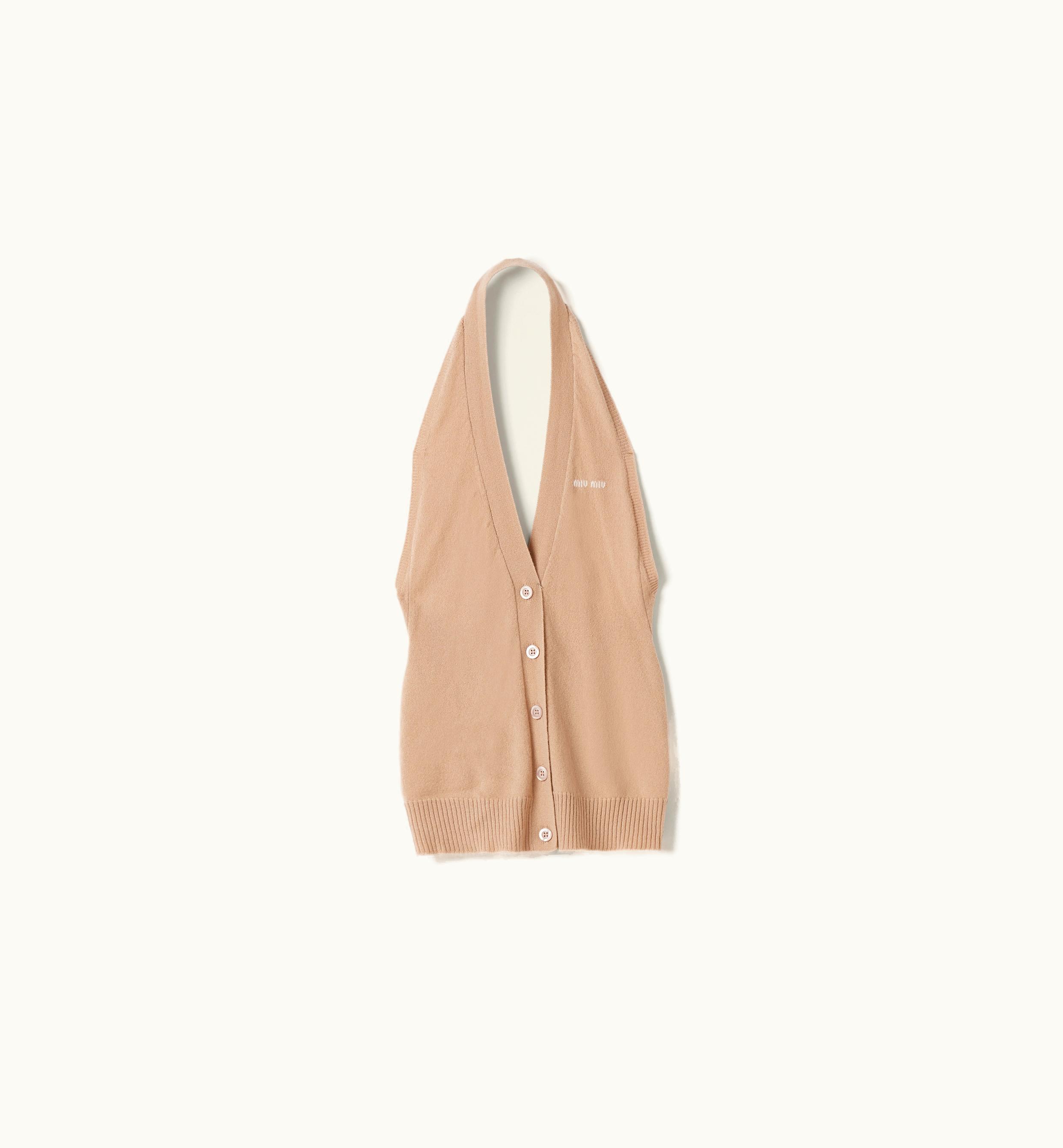 Miu Miu Miu Miu Cashmere Knit Vest Albino White