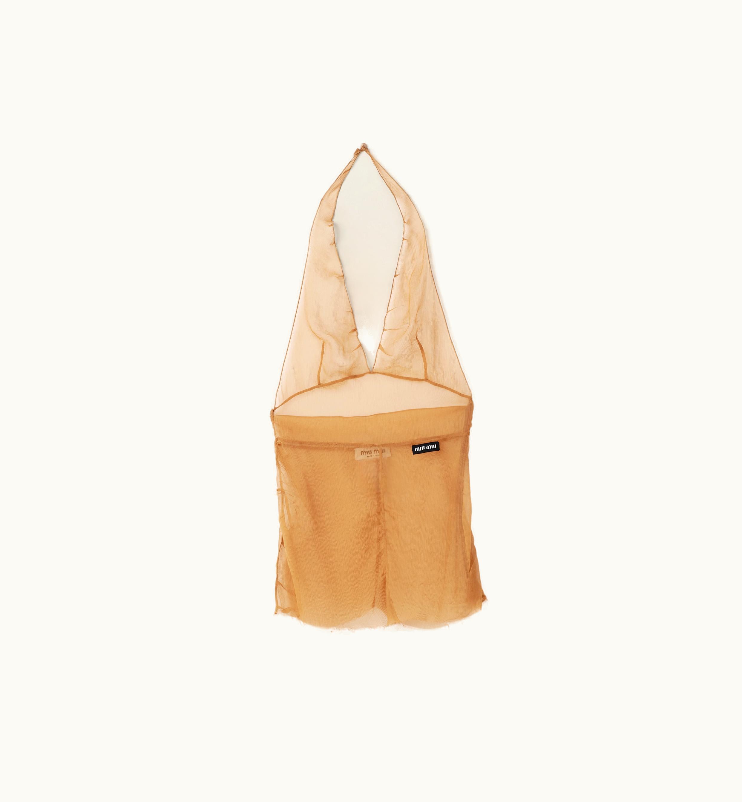 Miu Miu Miu Miu Chiffon Top Biscuit