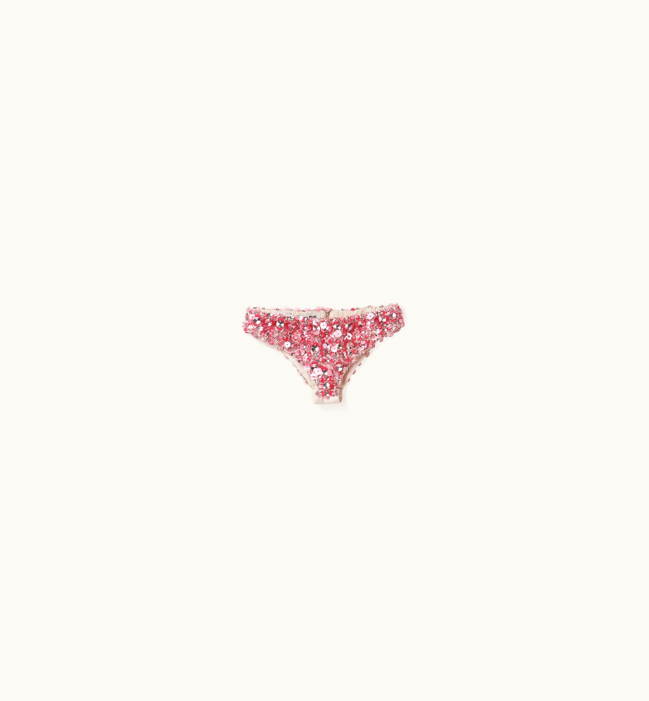 Miu Miu Miu Miu Embroidered Silk And Wool Panties Opal