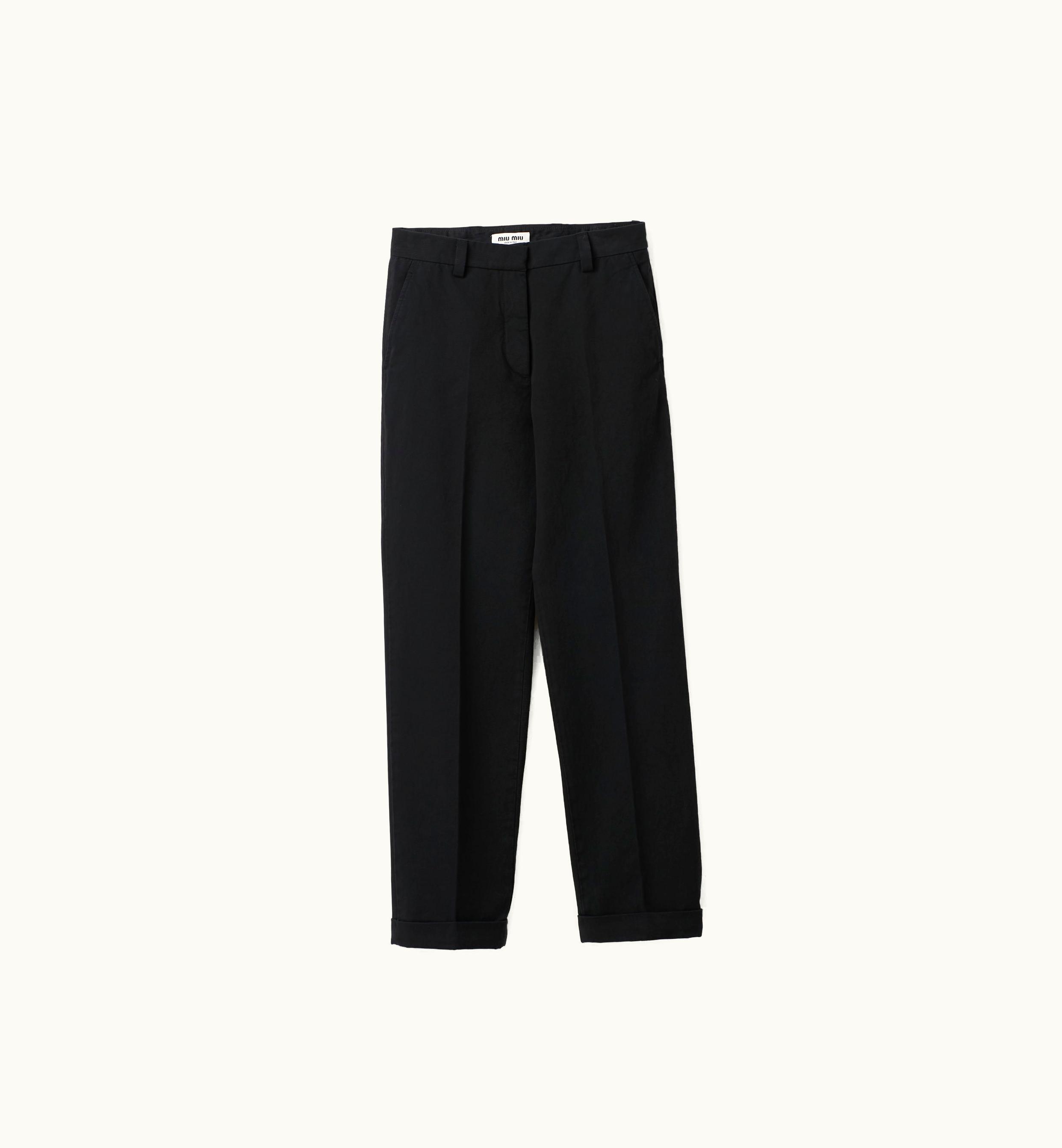 Miu Miu Miu Miu Gabardine Pants Black