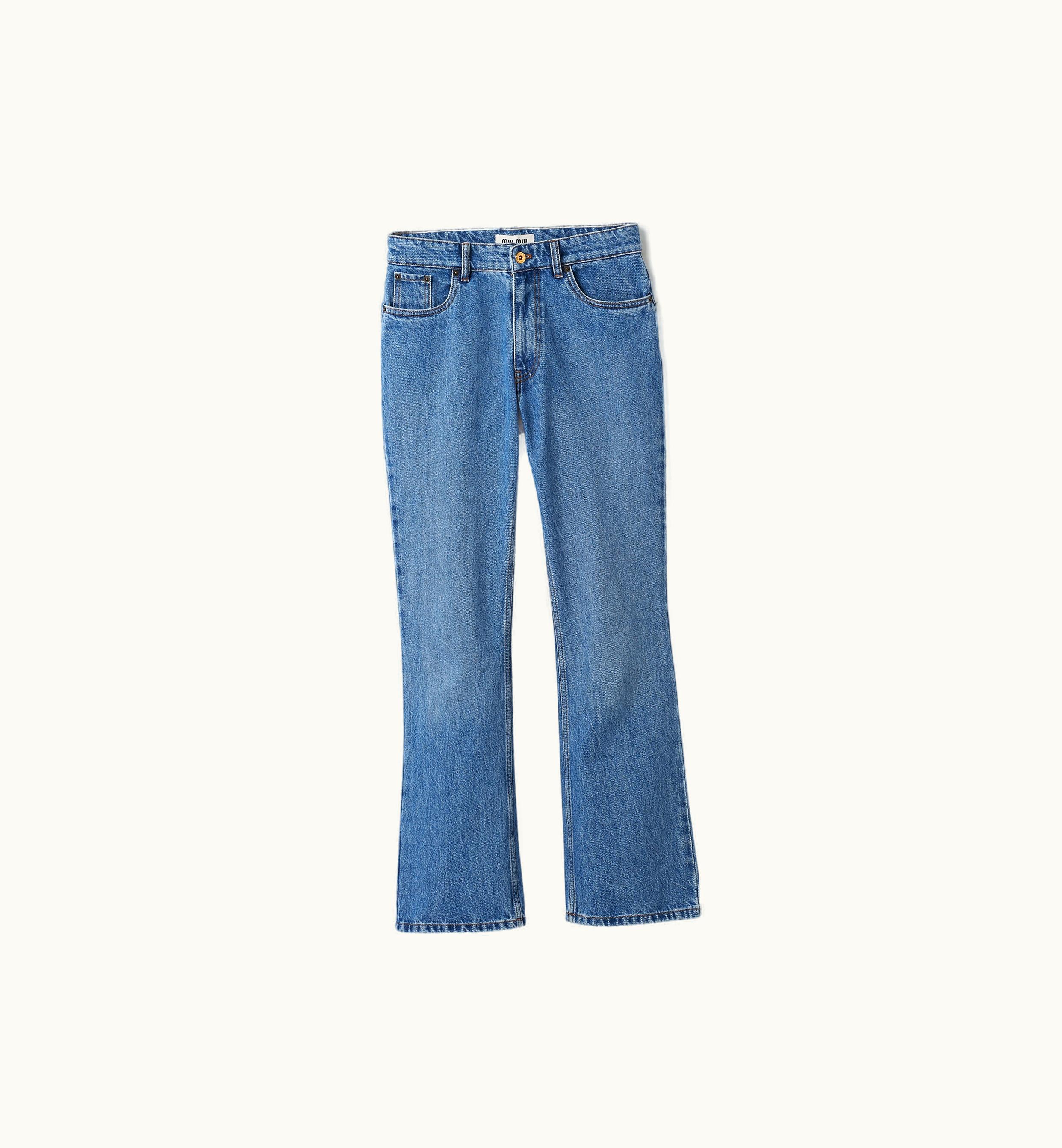 Miu Miu Miu Miu Denim Pants Sapphire Blue