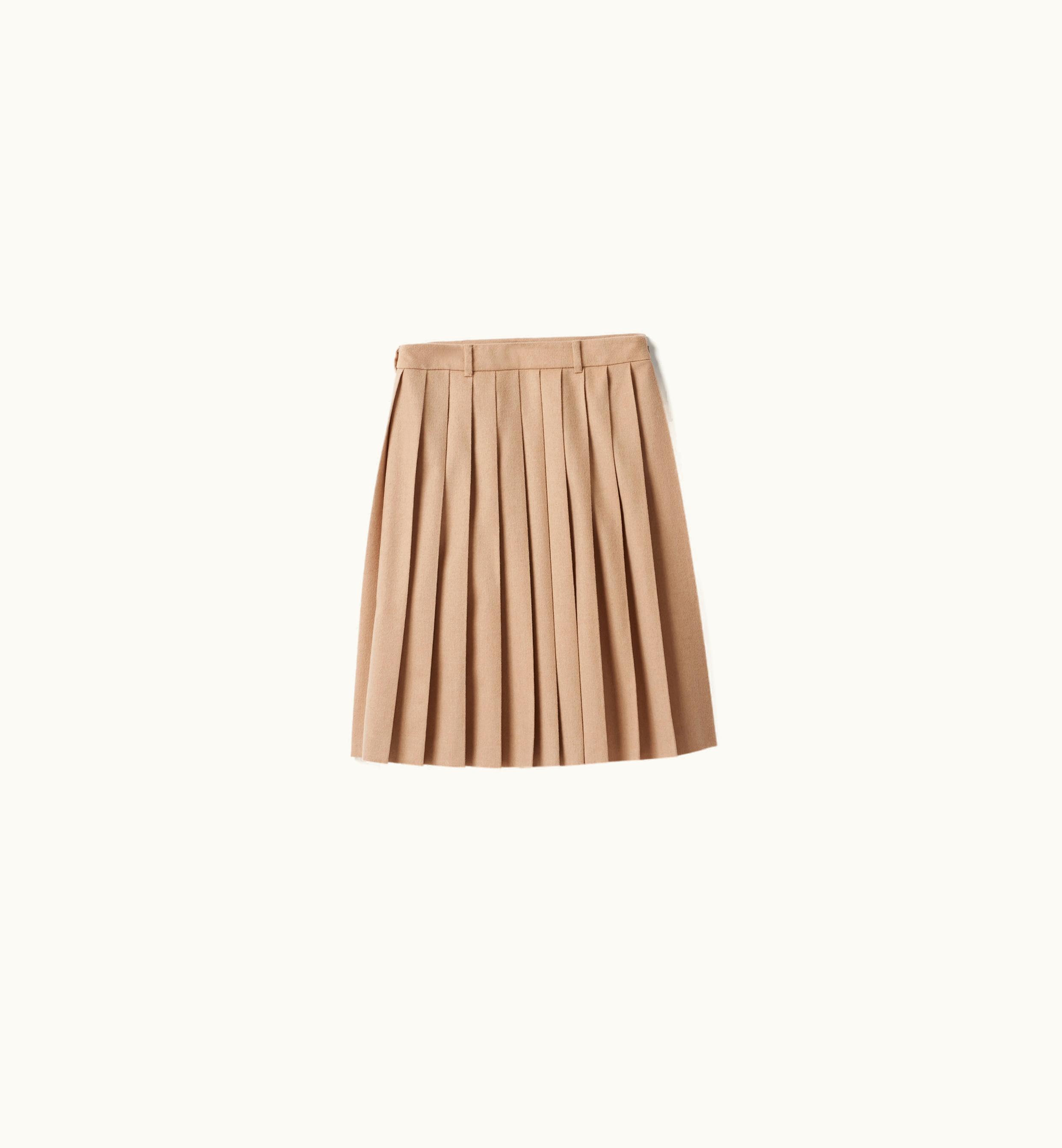 Miu Miu Miu Miu Velour Skirt Sand Beige