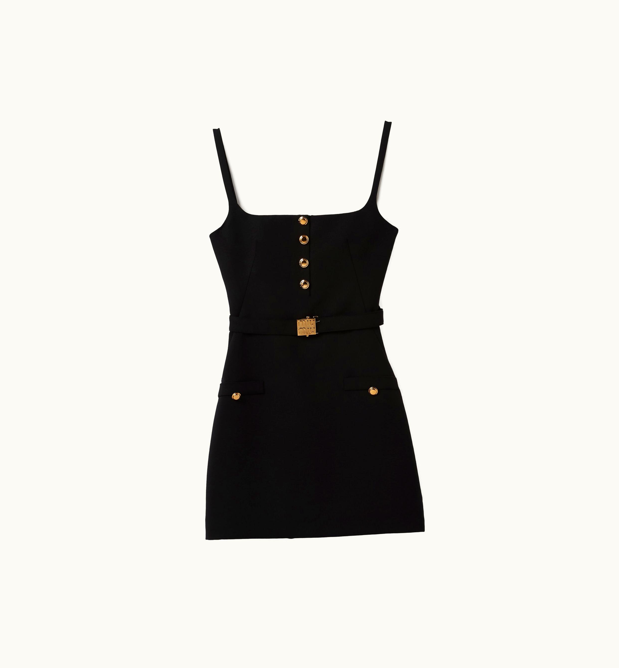 Miu Miu Miu Miu Grain De Poudre mini-dress Black MF5045_1R1_F0002_S_232