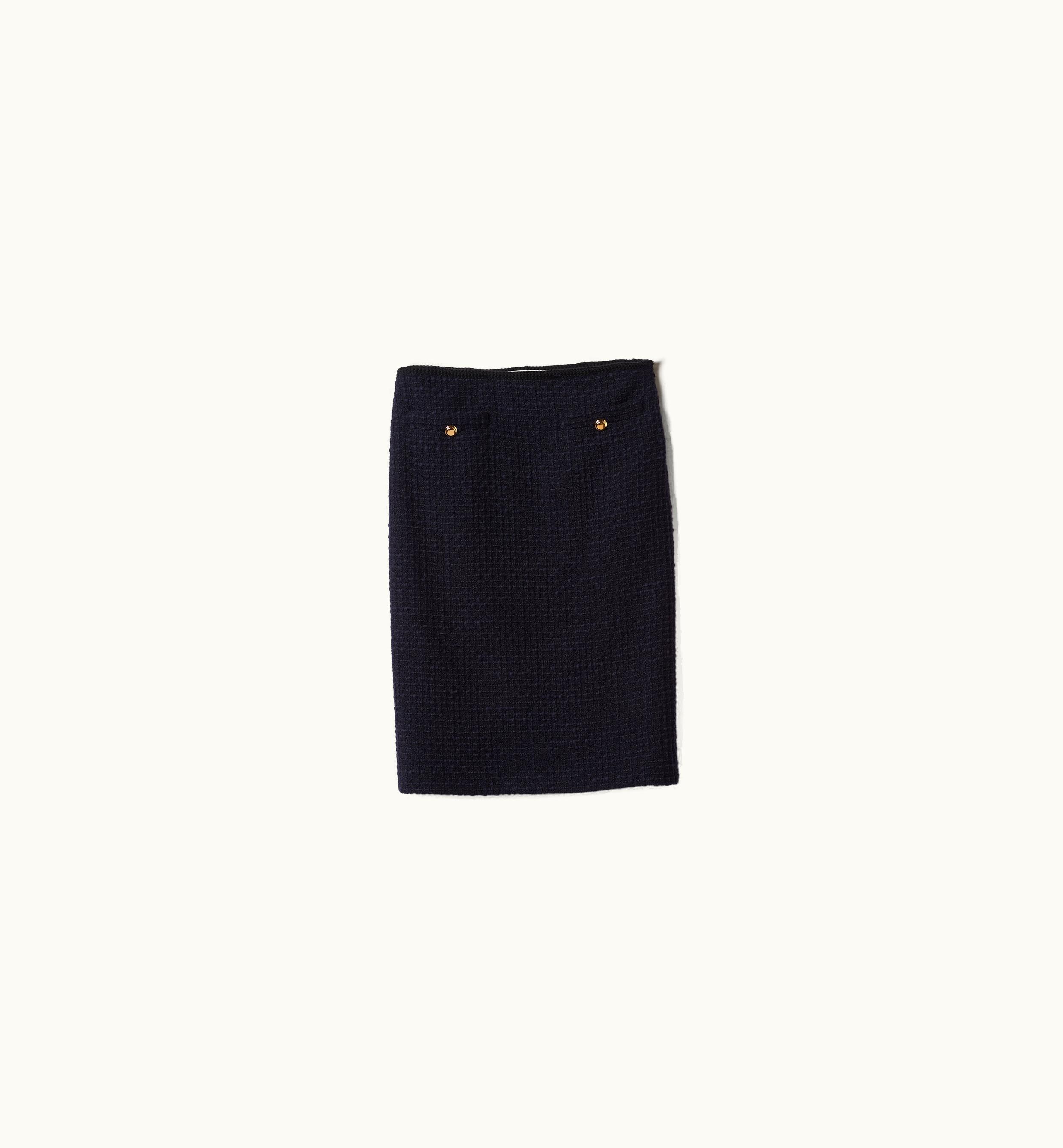 Miu Miu Miu Miu Tweed Skirt Navy