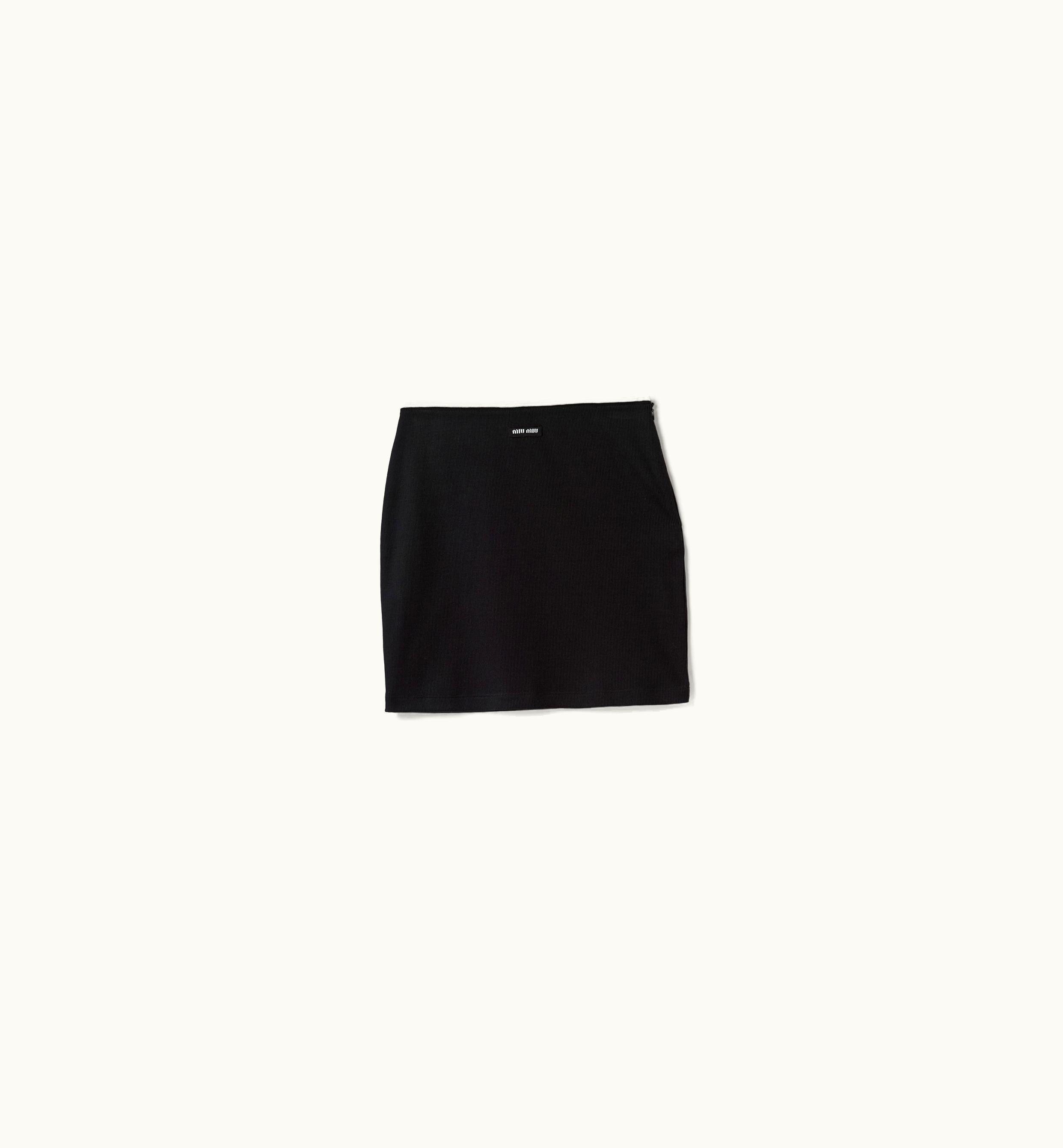 Miu Miu Miu Miu Cotton Skirt Black