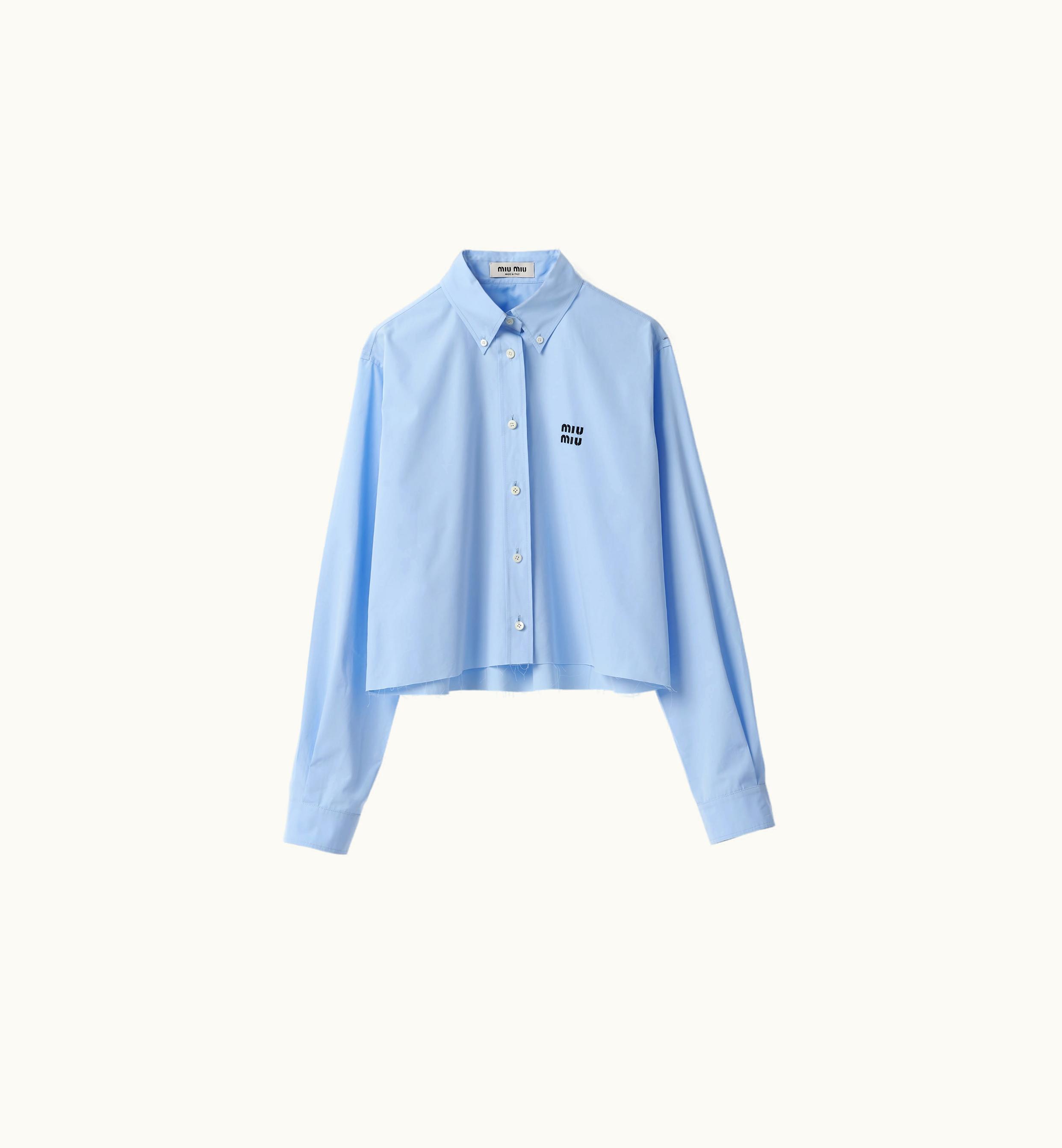 Miu Miu Miu Miu Poplin Shirt Light Blue
