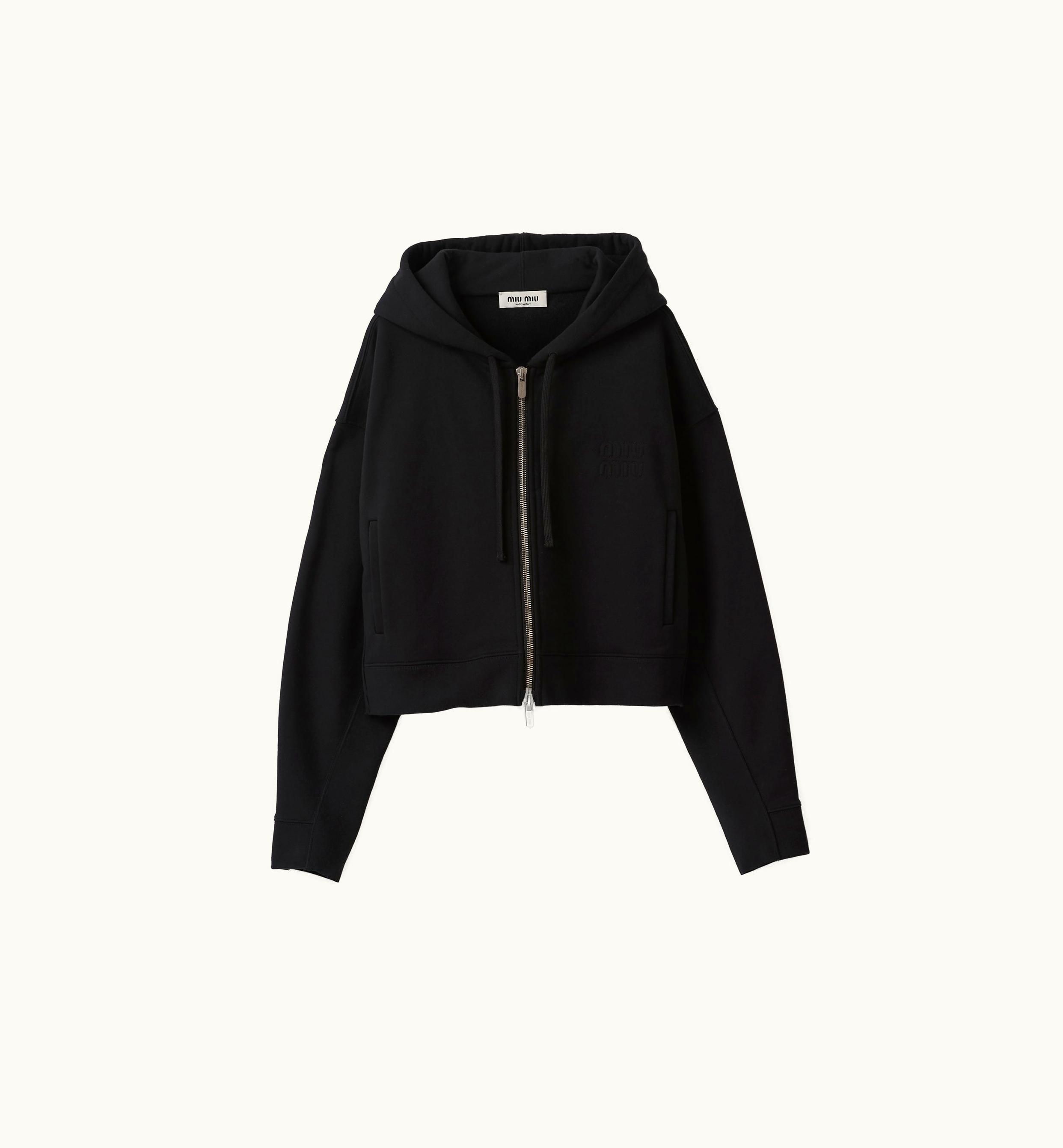 Miu Miu Miu Miu Cotton Hoodie Black