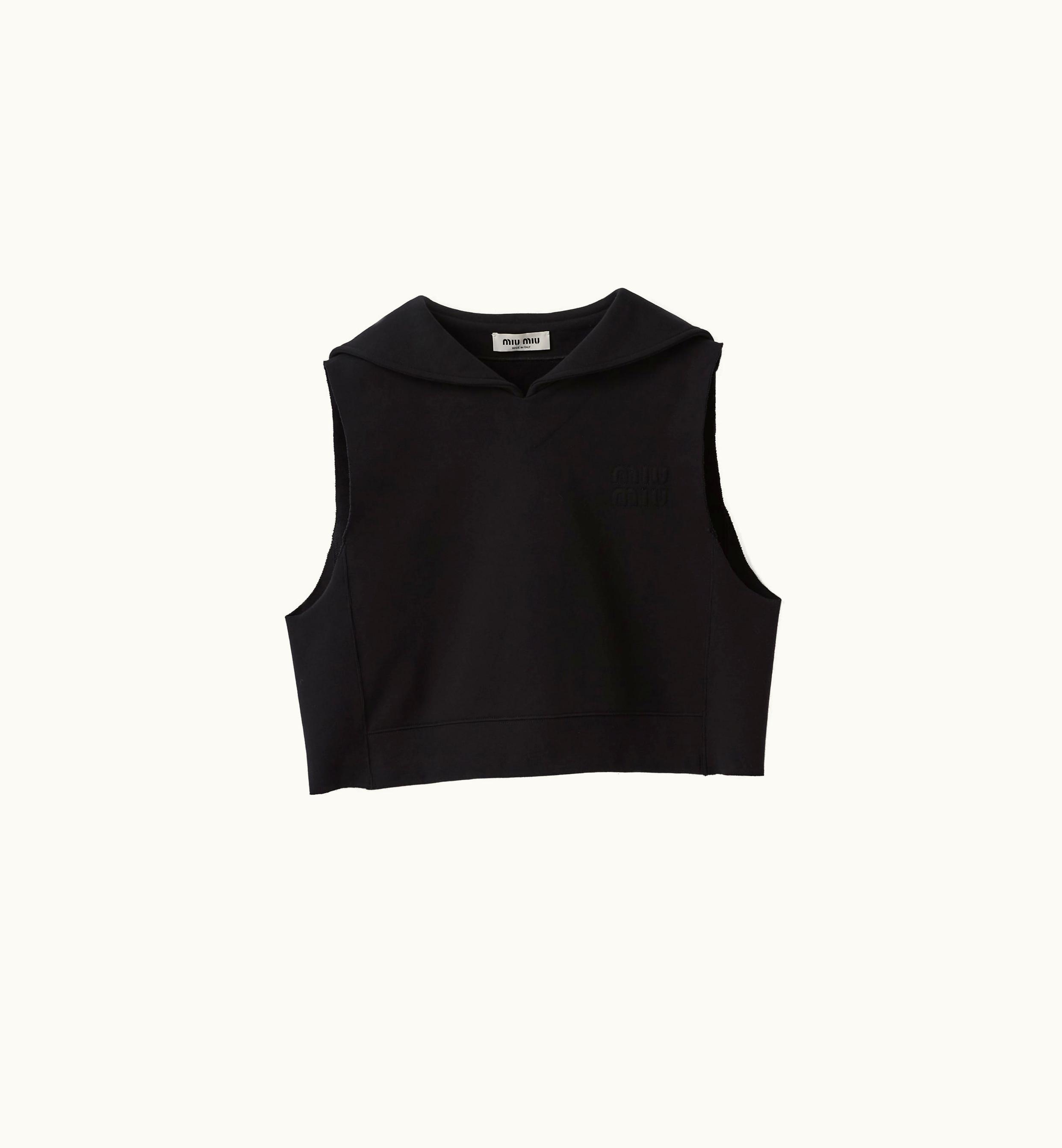 Miu Miu Miu Miu Cotton Fleece Sweatshirt Black