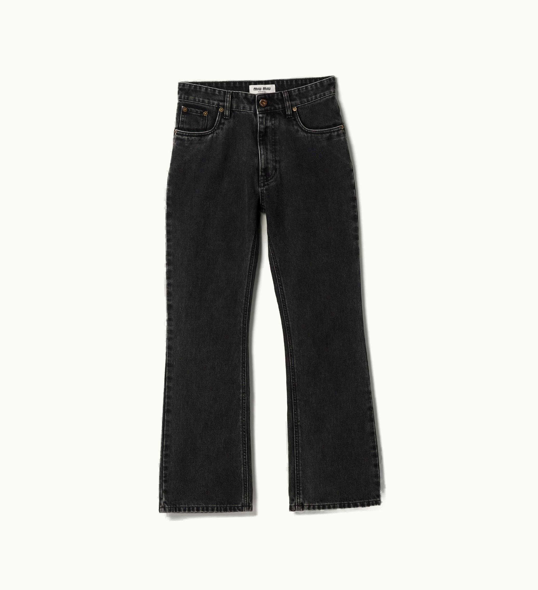 Miu Miu Miu Miu GWP482_115V_F0002_S_232 Denim Pants Black