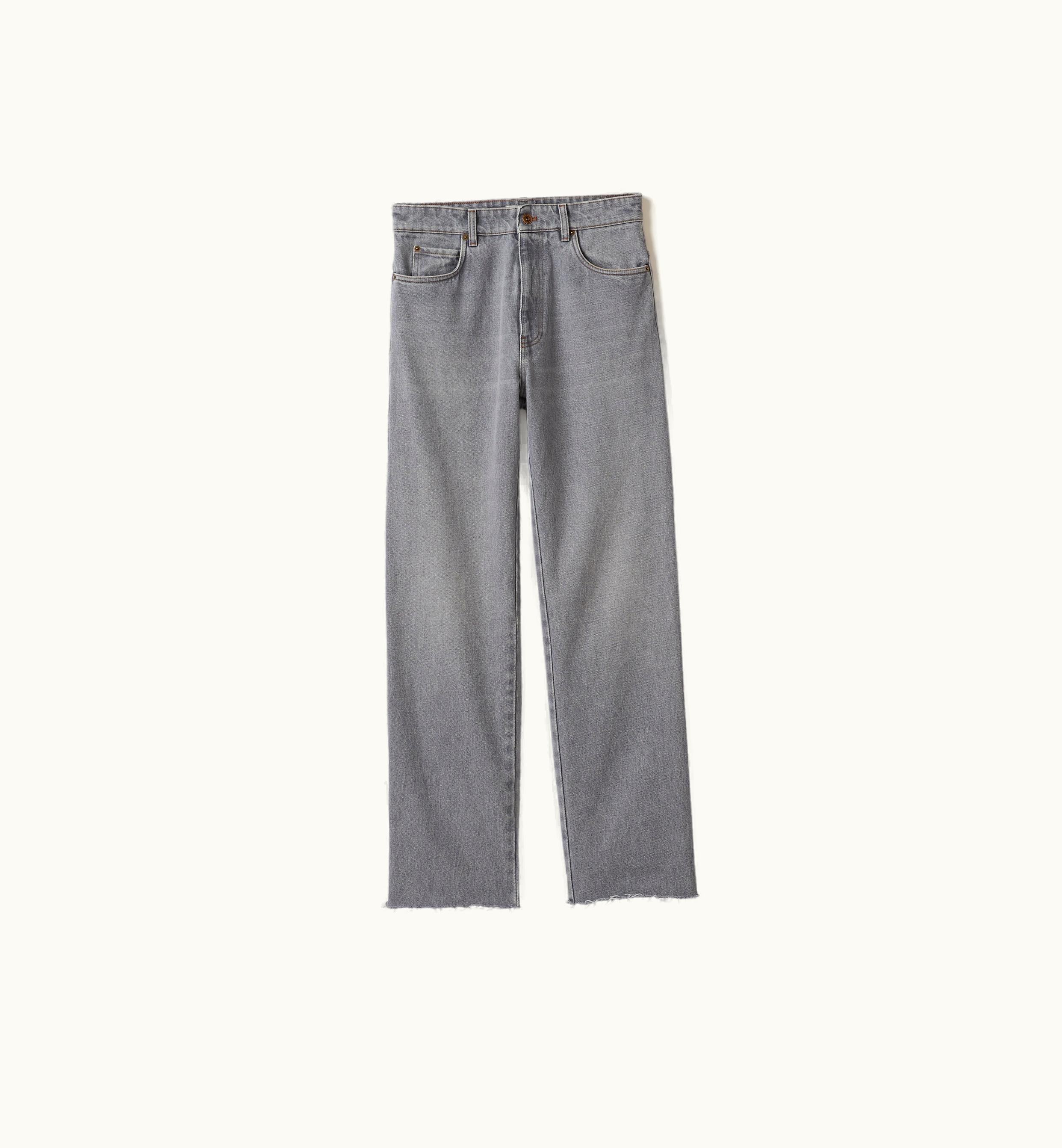 Miu Miu Miu Miu Bold Denim Pants Grey