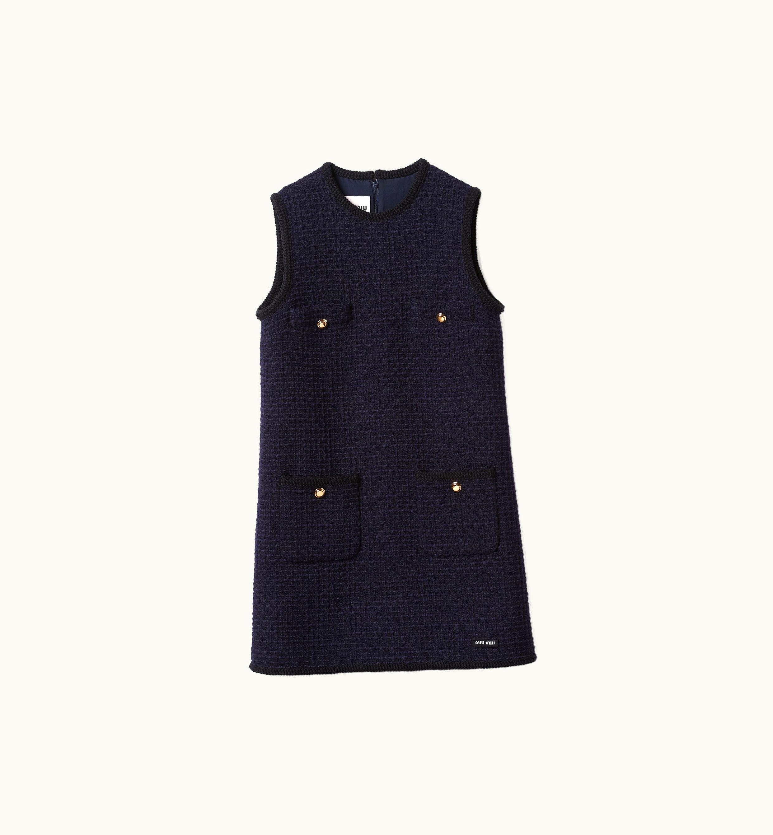 Miu Miu Miu Miu Mini-Dress MF4781 Navy