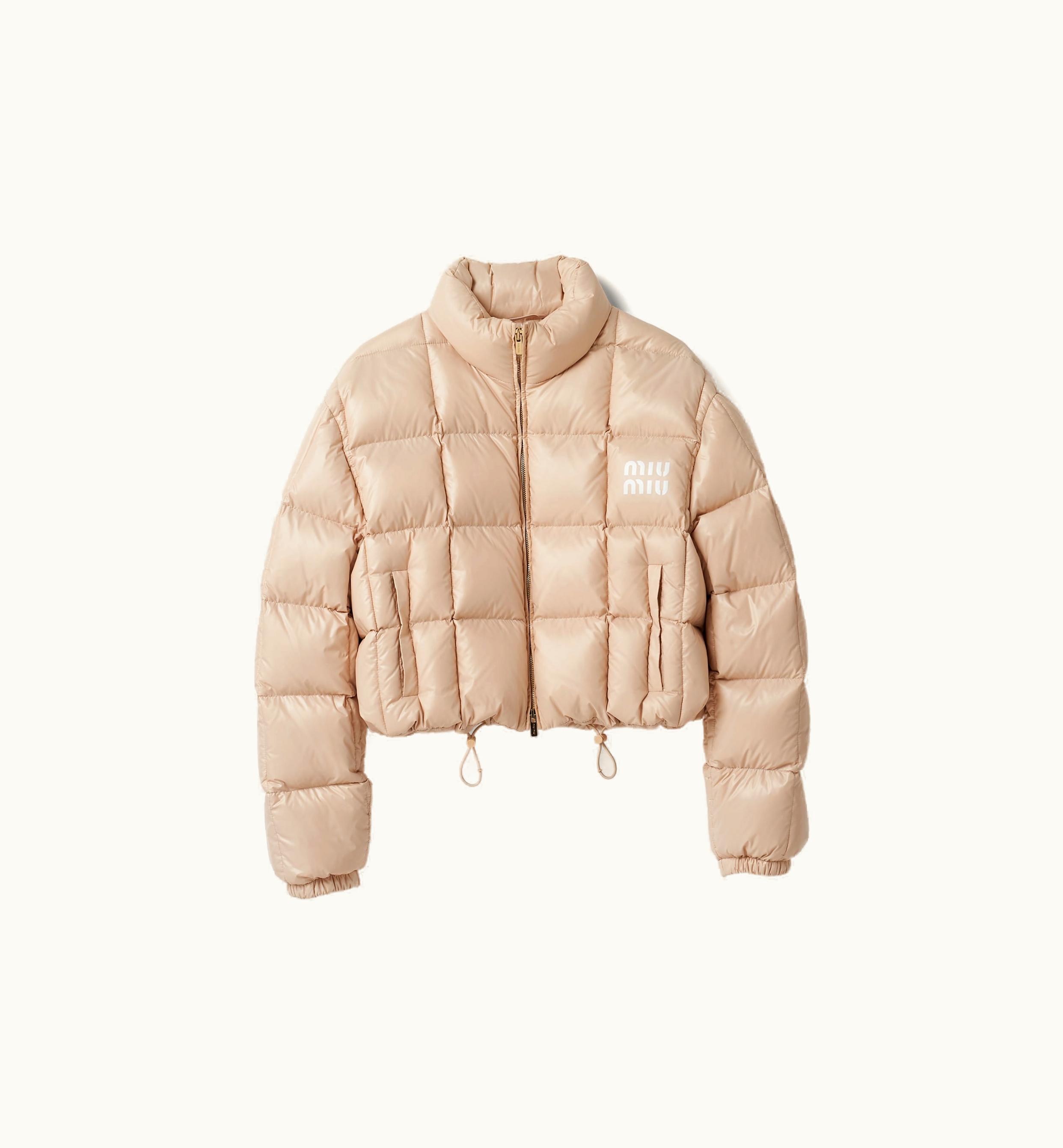 Miu Miu Miu Miu Cropped Nylon Down Jacket Cameo