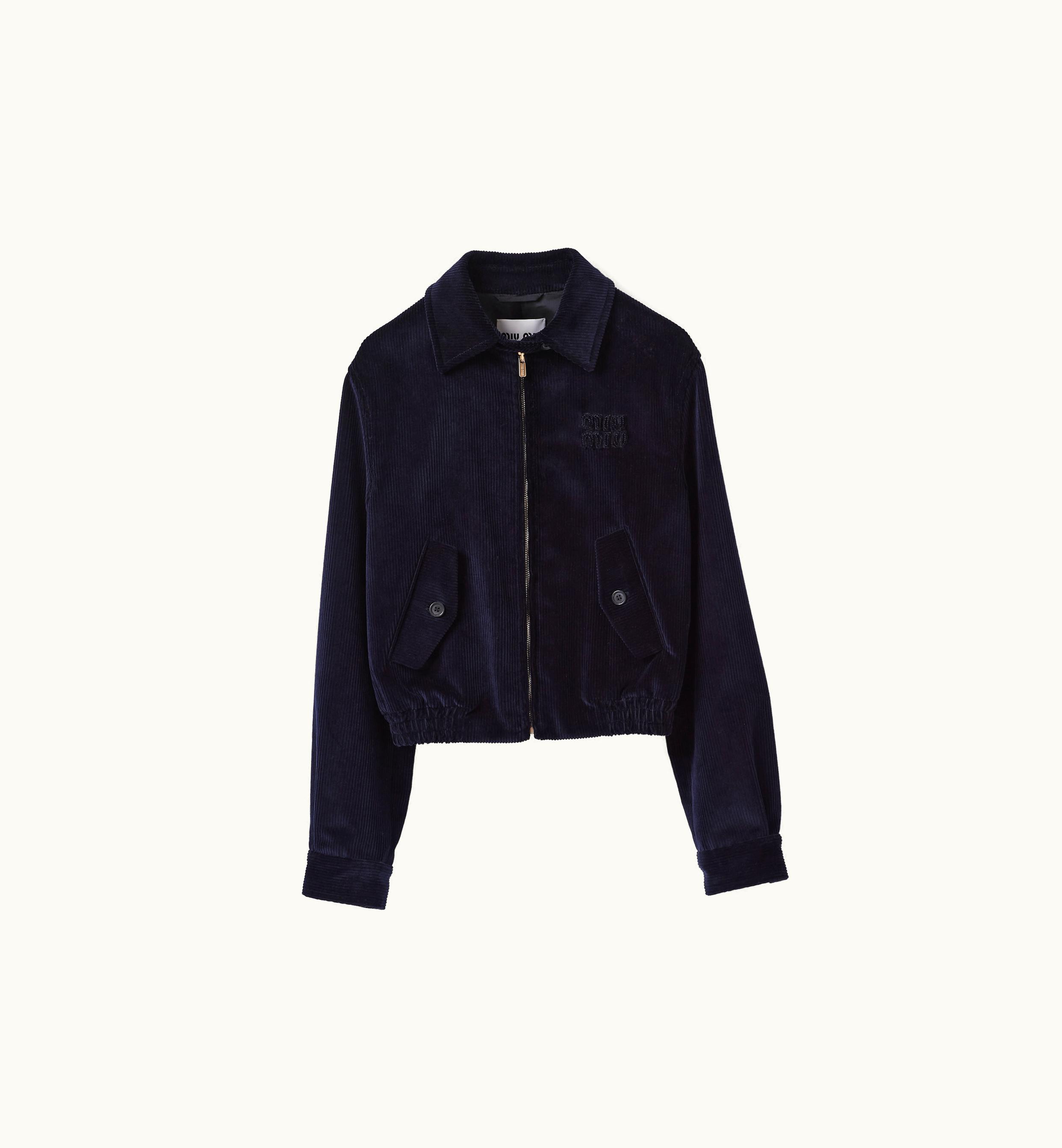 Miu Miu Miu Miu Corduroy Blouson Jacket Navy
