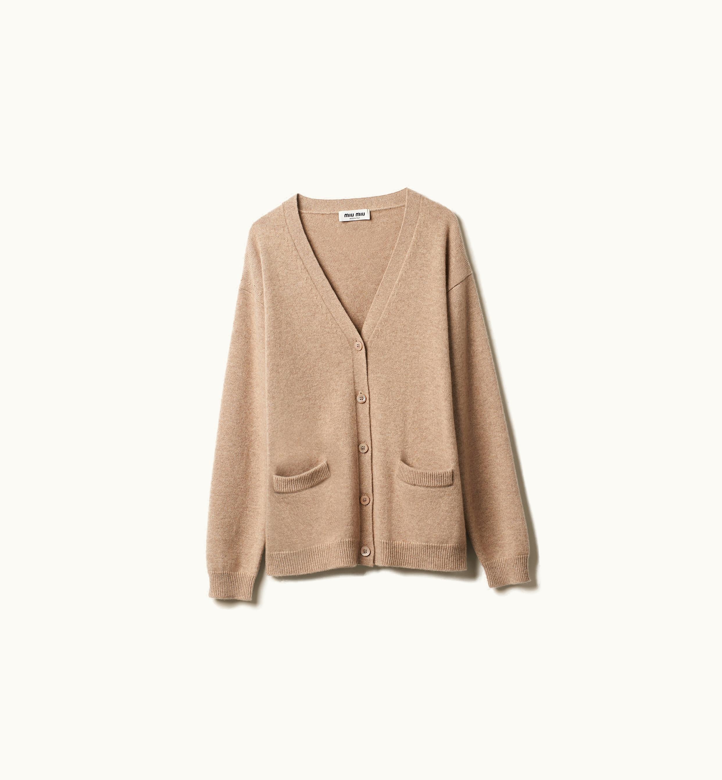 Miu Miu Miu Miu Cashmere Cardigan Sand Beige