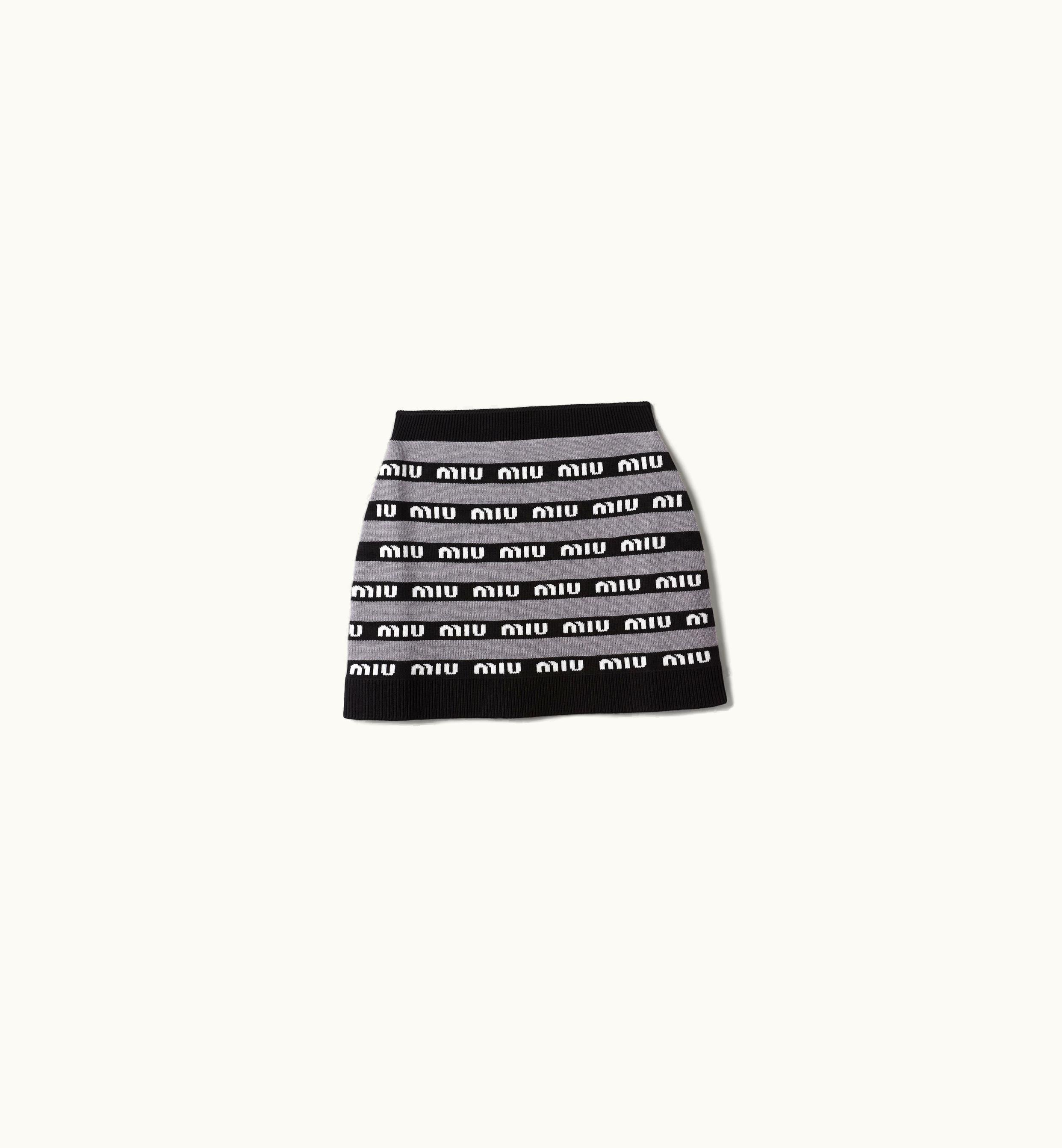 Miu Miu Miu Miu Wool Skirt Black