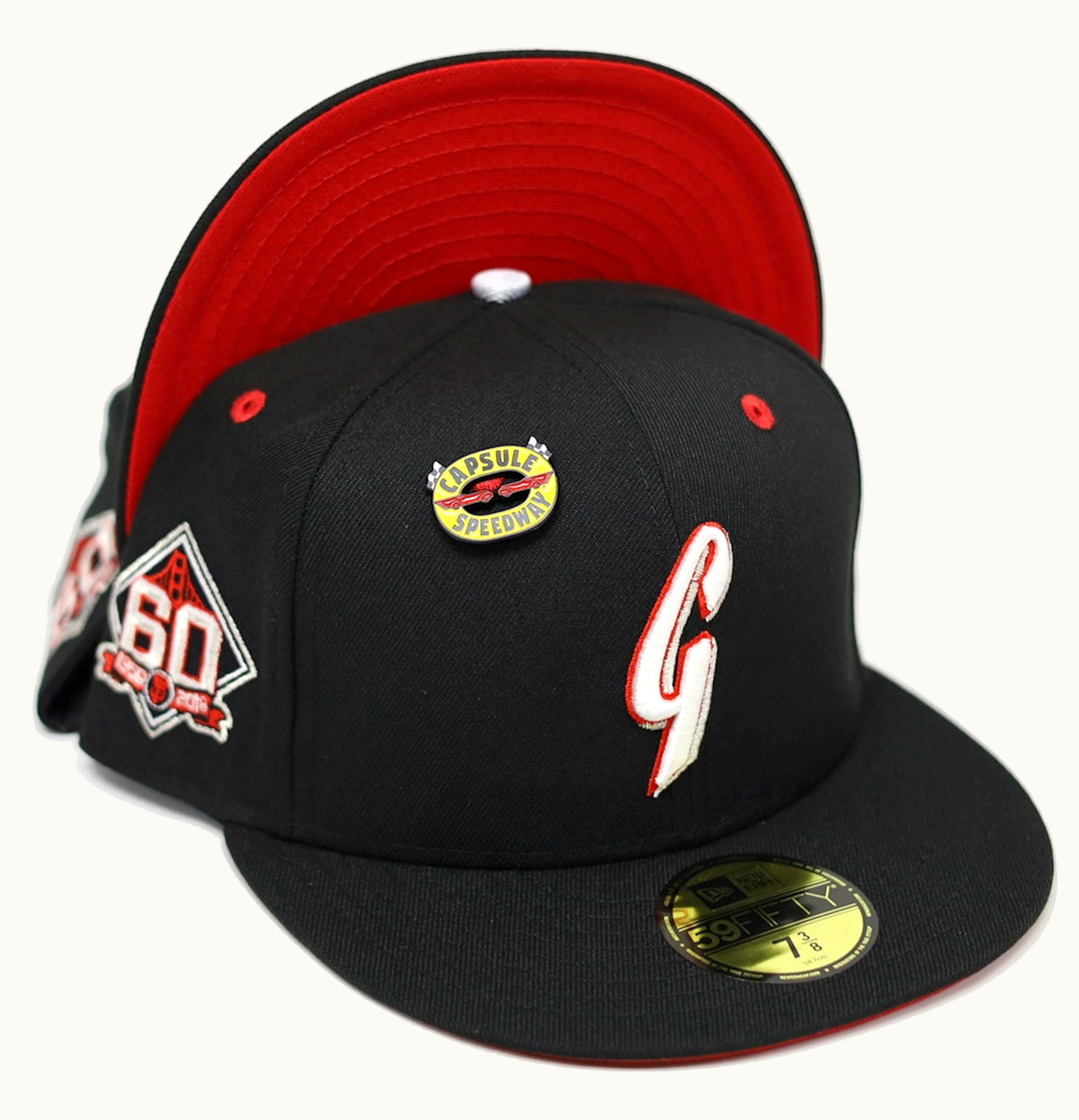 New Era New Era San Francisco Giants Capsule Speedway 60th Anniversary 59Fifty Fitted Hat Black Red