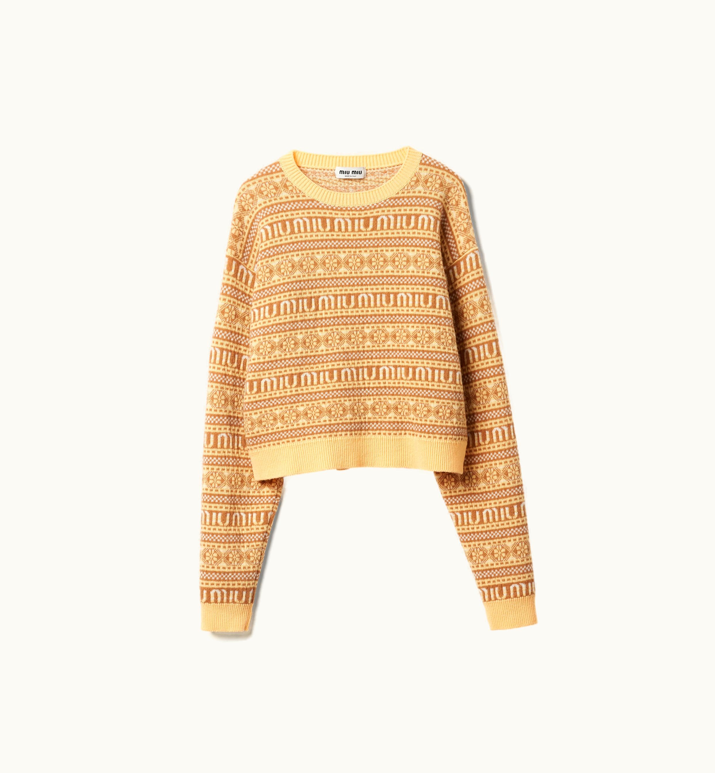 Miu Miu Miu Miu Wool Sweater Yellow