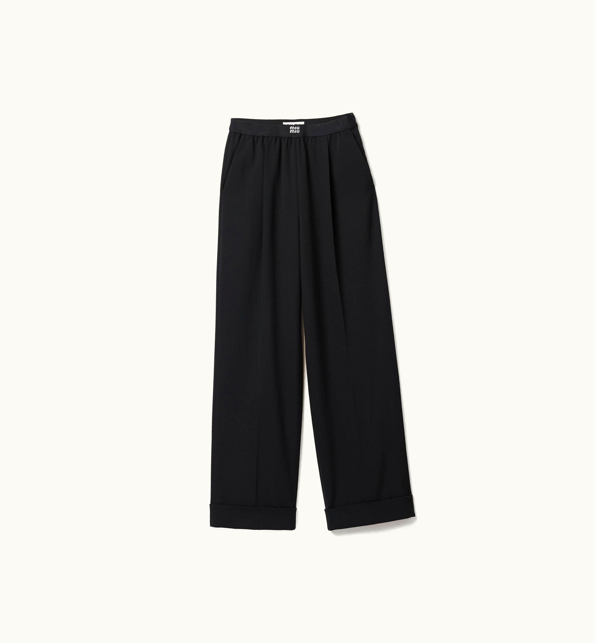 Miu Miu Miu Miu Grain De Poudre Pants Black MP1702_1R1_F0002_S_232