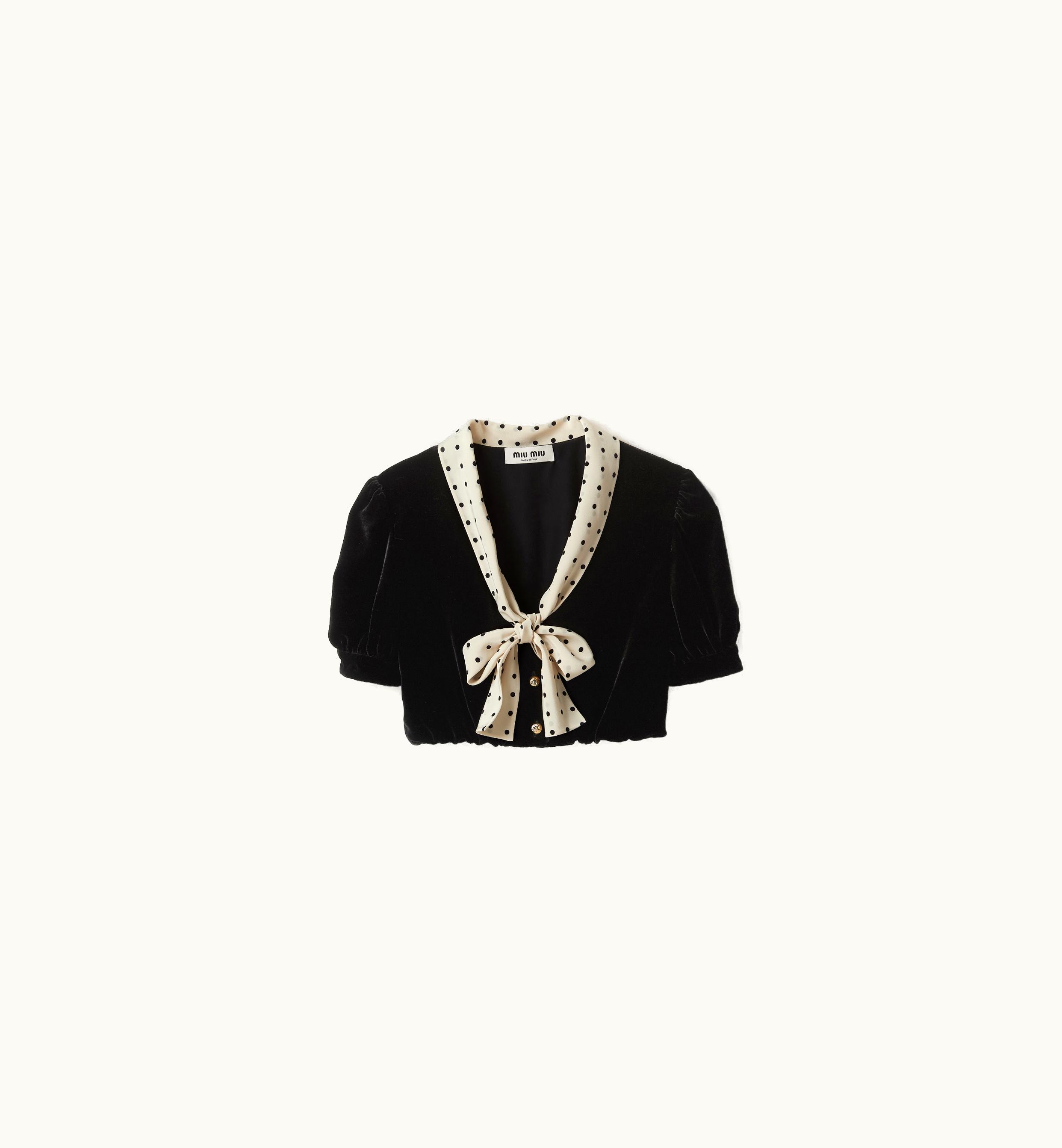 Miu Miu Miu Miu Velvet Top Black