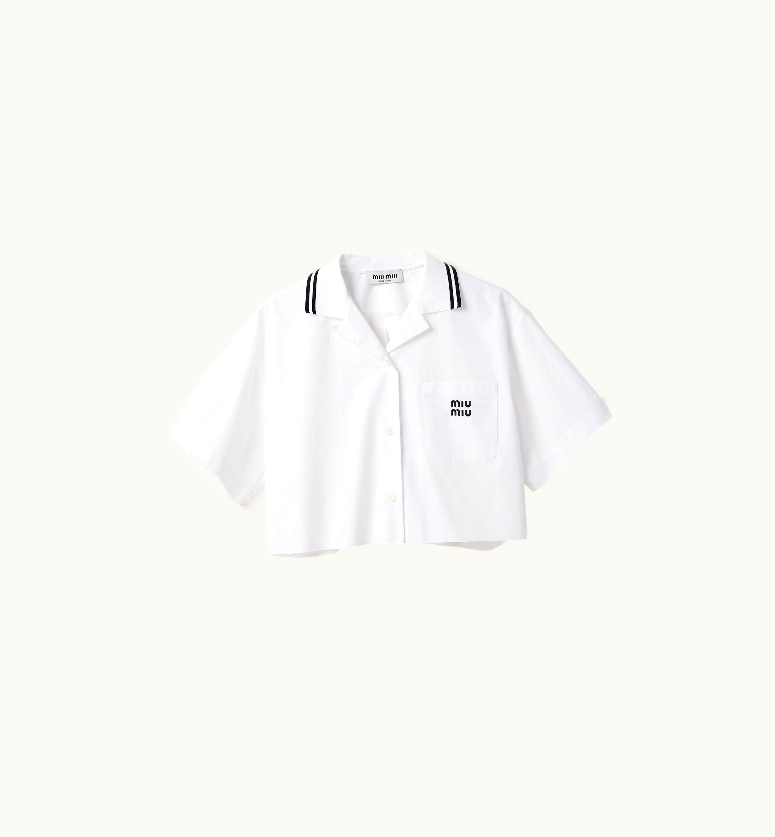 Miu Miu Miu Miu Poplin Shirt White MK1761_10RG_F0009_S_232