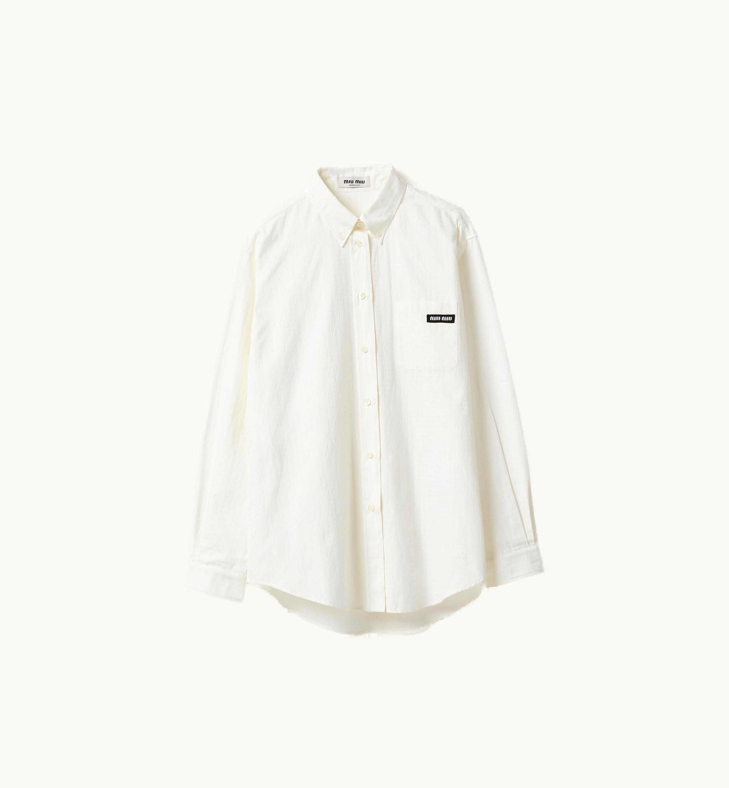 Miu Miu Miu Miu Poplin Shirt White MK1785_1XLJ_F0009_S_232