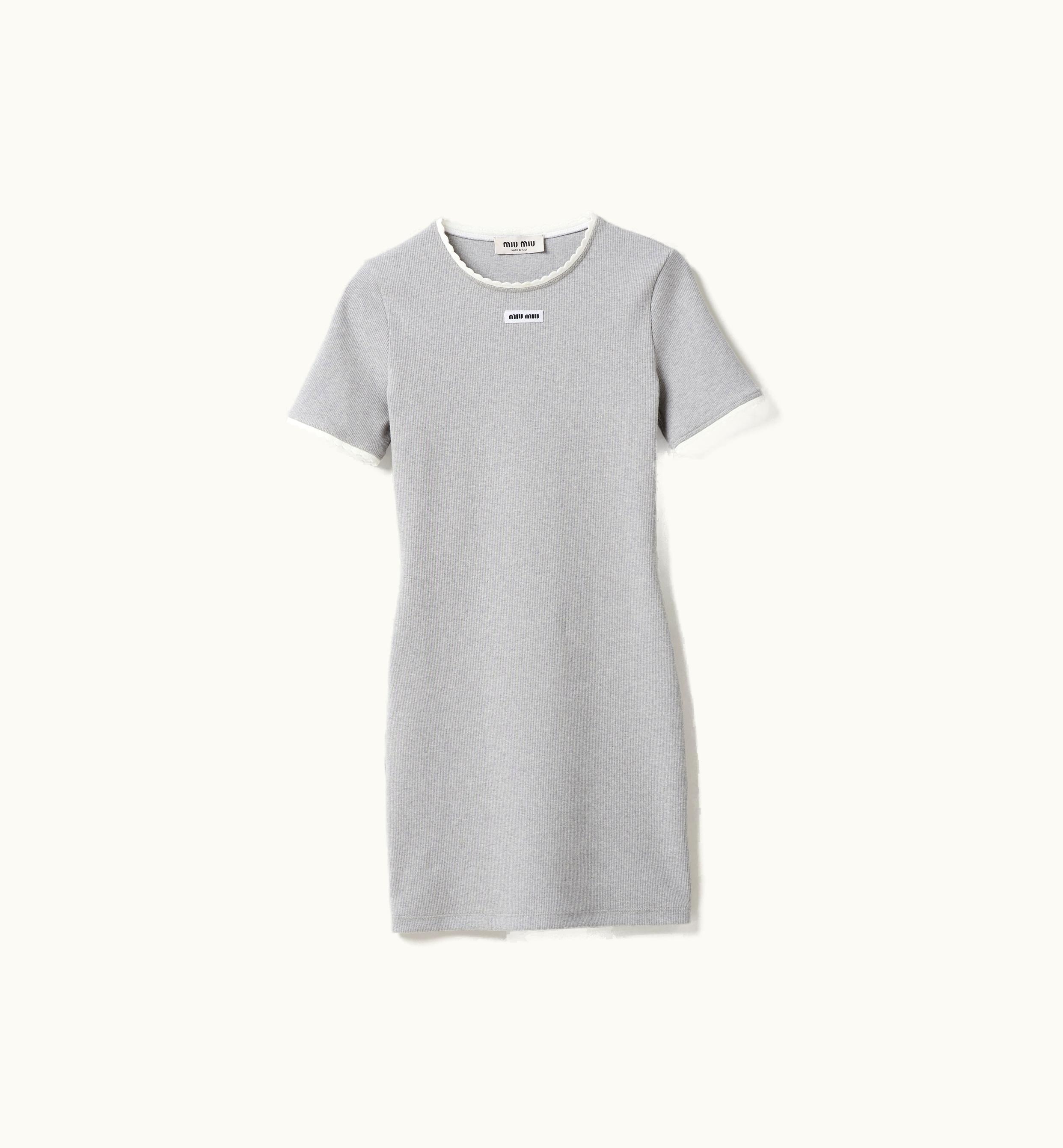 Miu Miu Miu Miu Cotton mini-dress Grey