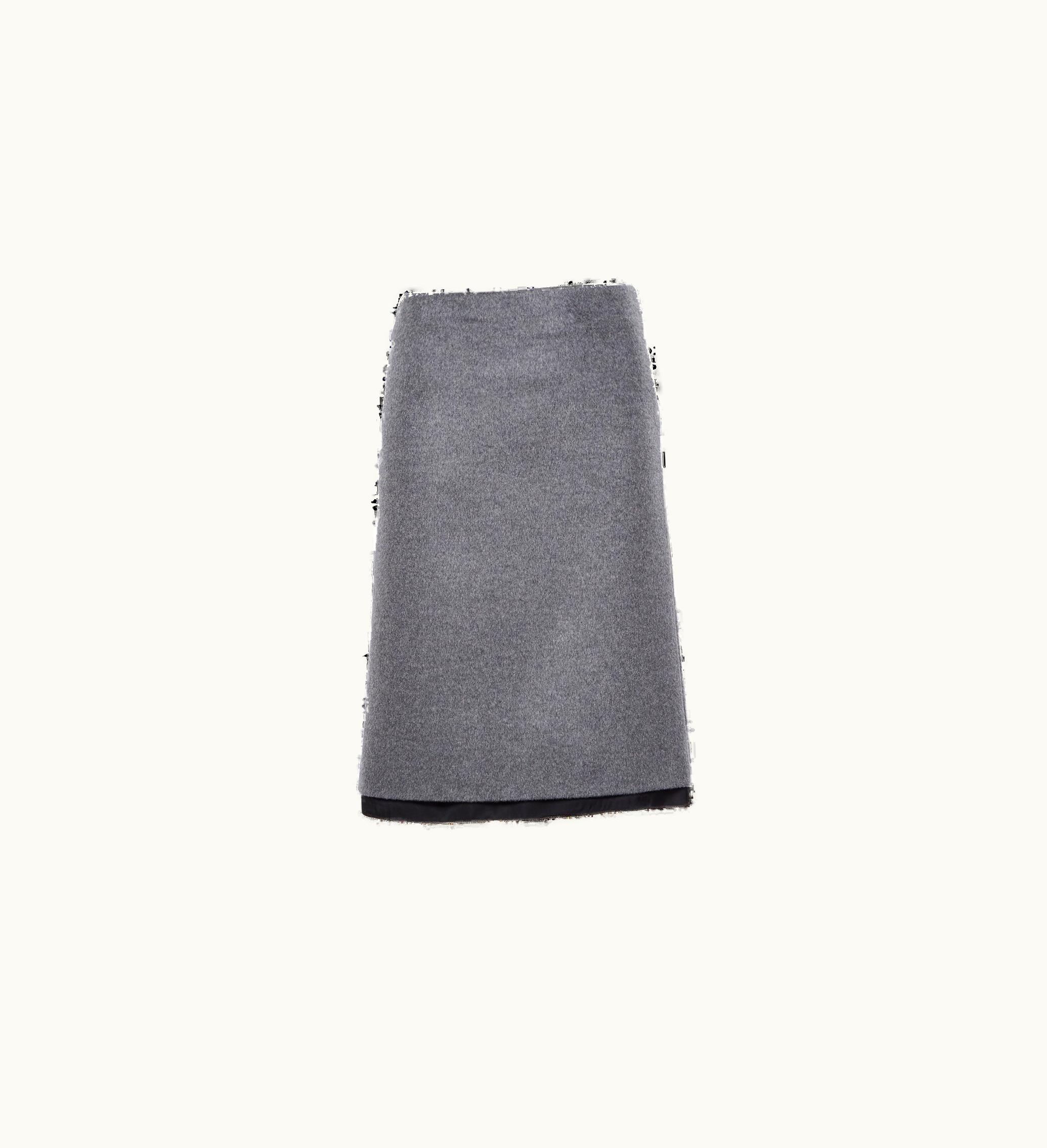 Miu Miu Miu Miu Velour Skirt Grey