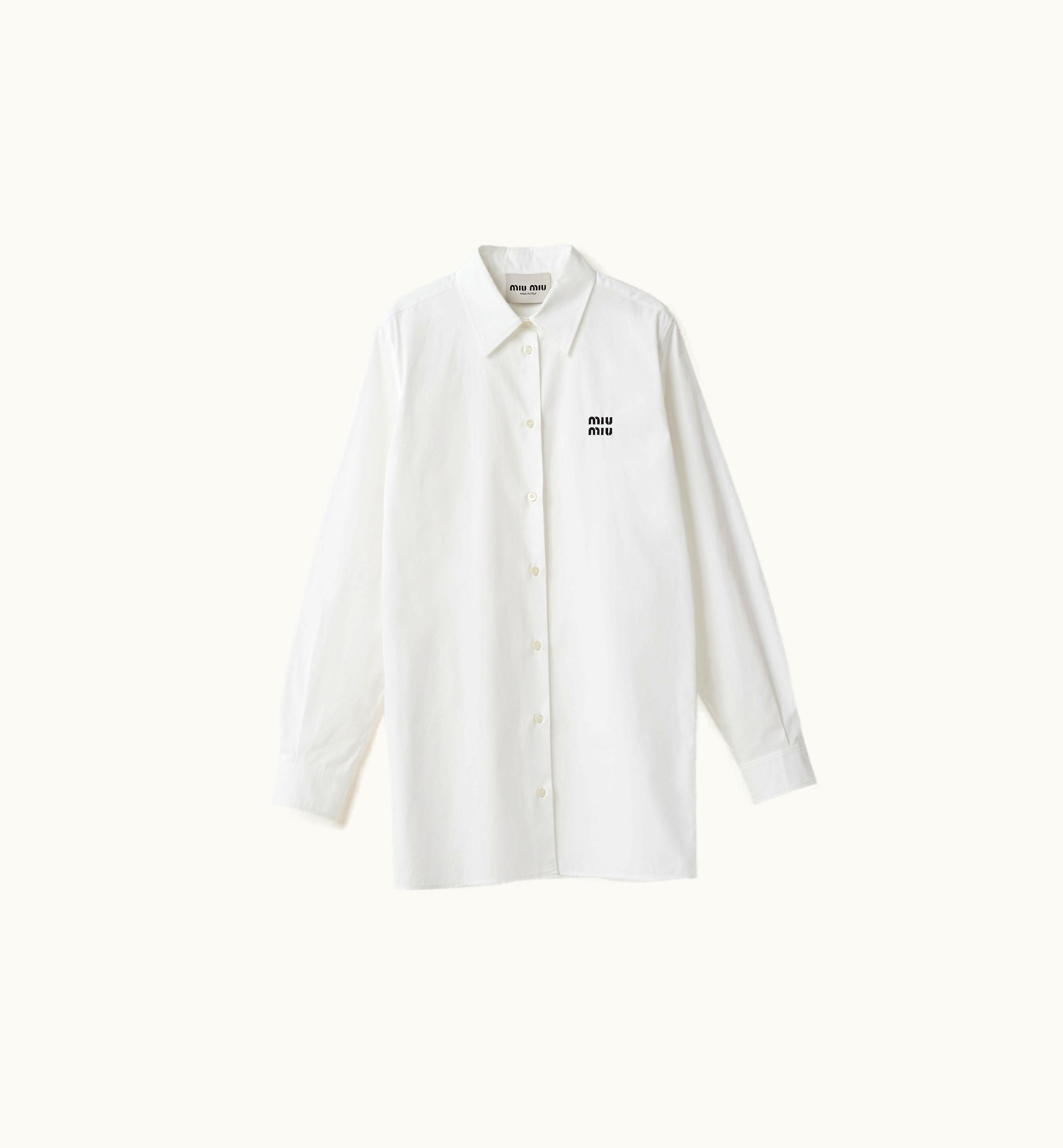 Miu Miu Miu Miu Poplin Shirt White MK1754_10RG_F0009_S_231