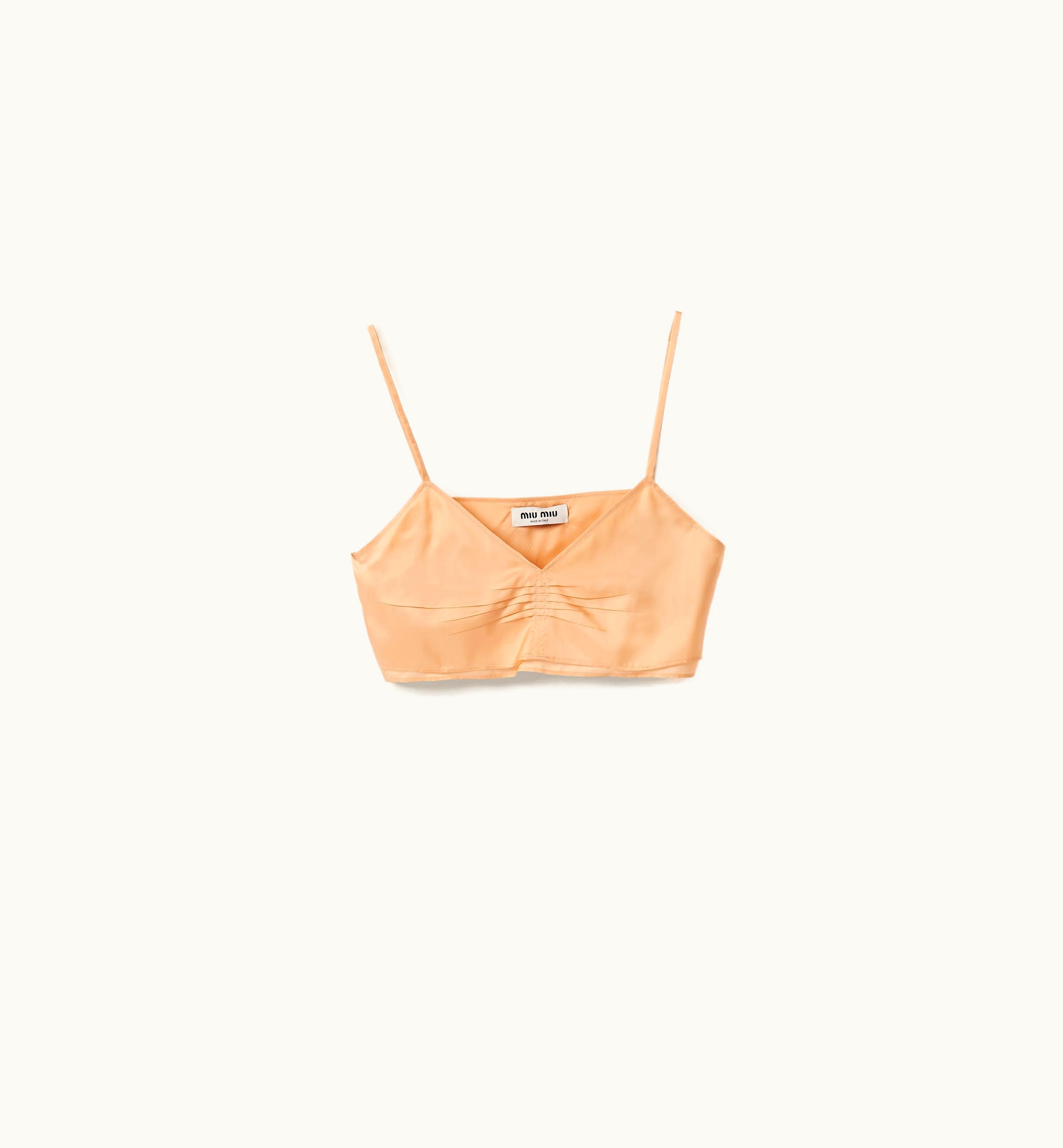 Miu Miu Miu Miu Pongé Top Peach