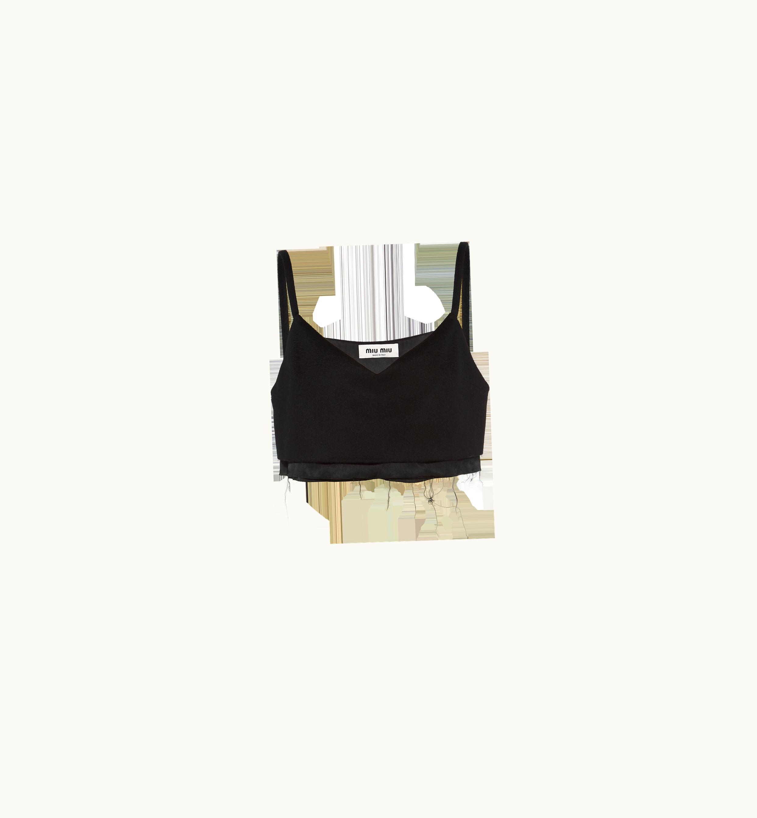 Miu Miu Miu Miu Spring-Summer 2023 Velour Top Black