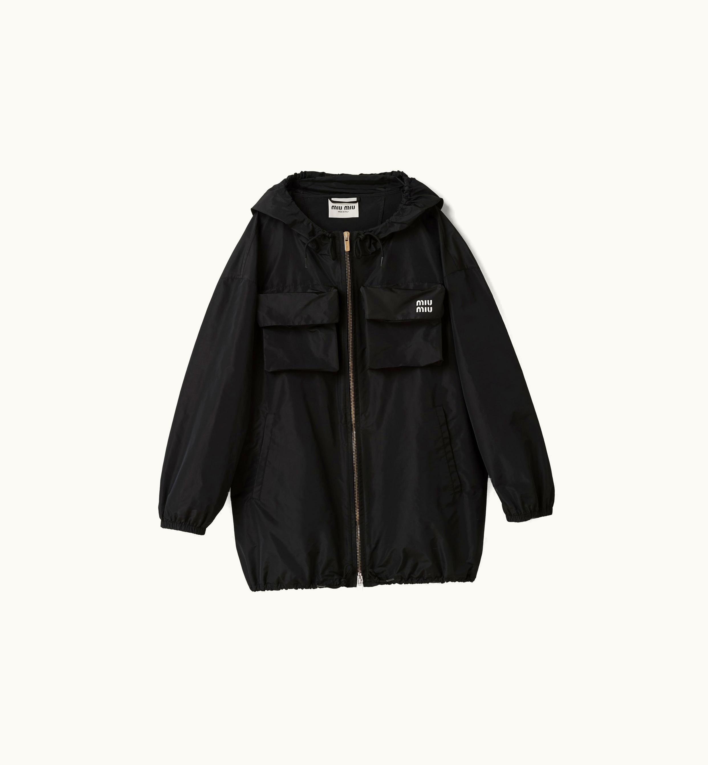 Miu Miu Miu Miu Technical Fabric Blouson Jacket Black