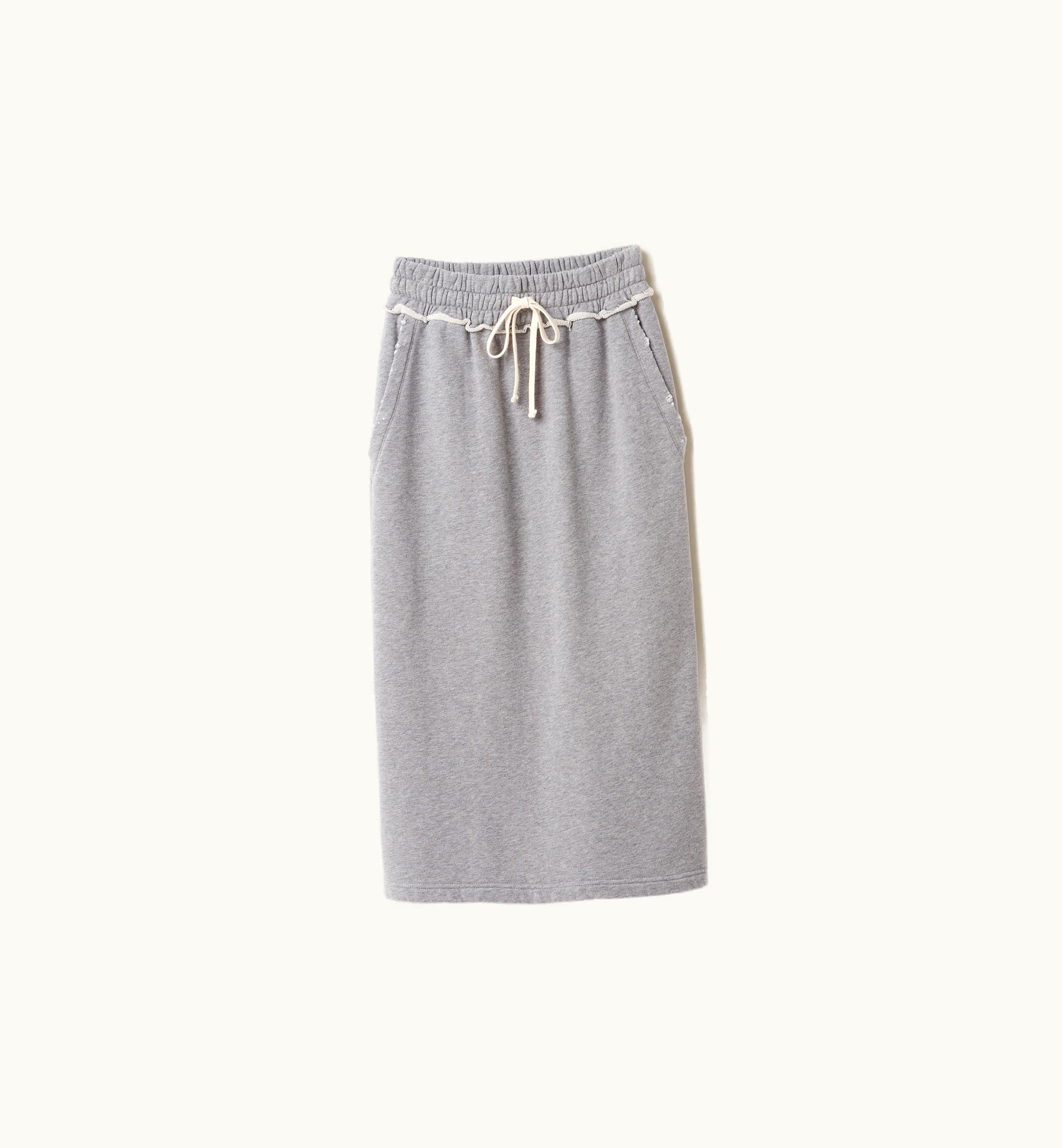 Miu Miu Miu Miu Cotton Fleece Skirt Grey