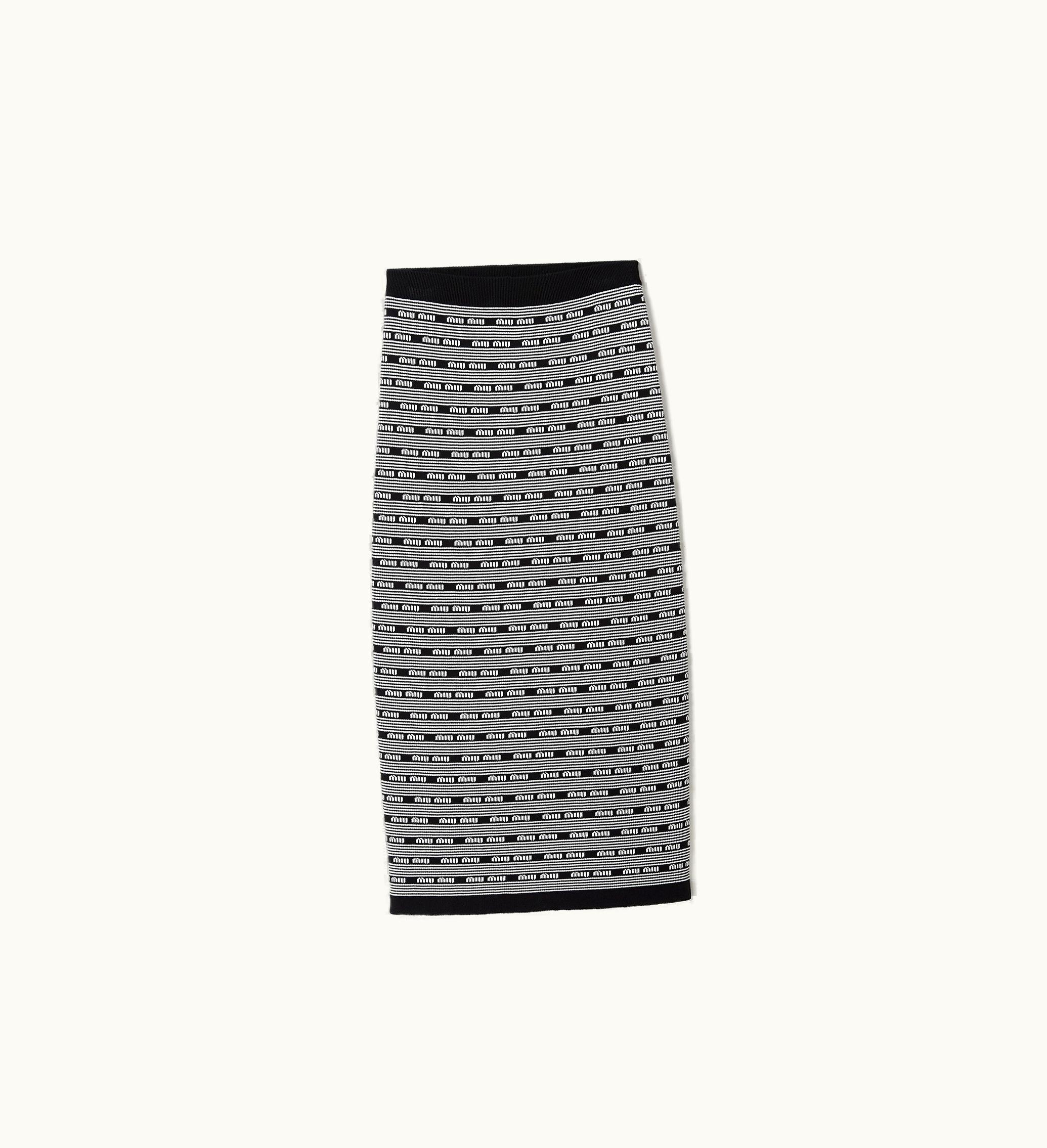 Miu Miu Miu Miu Viscose Skirt Black / White