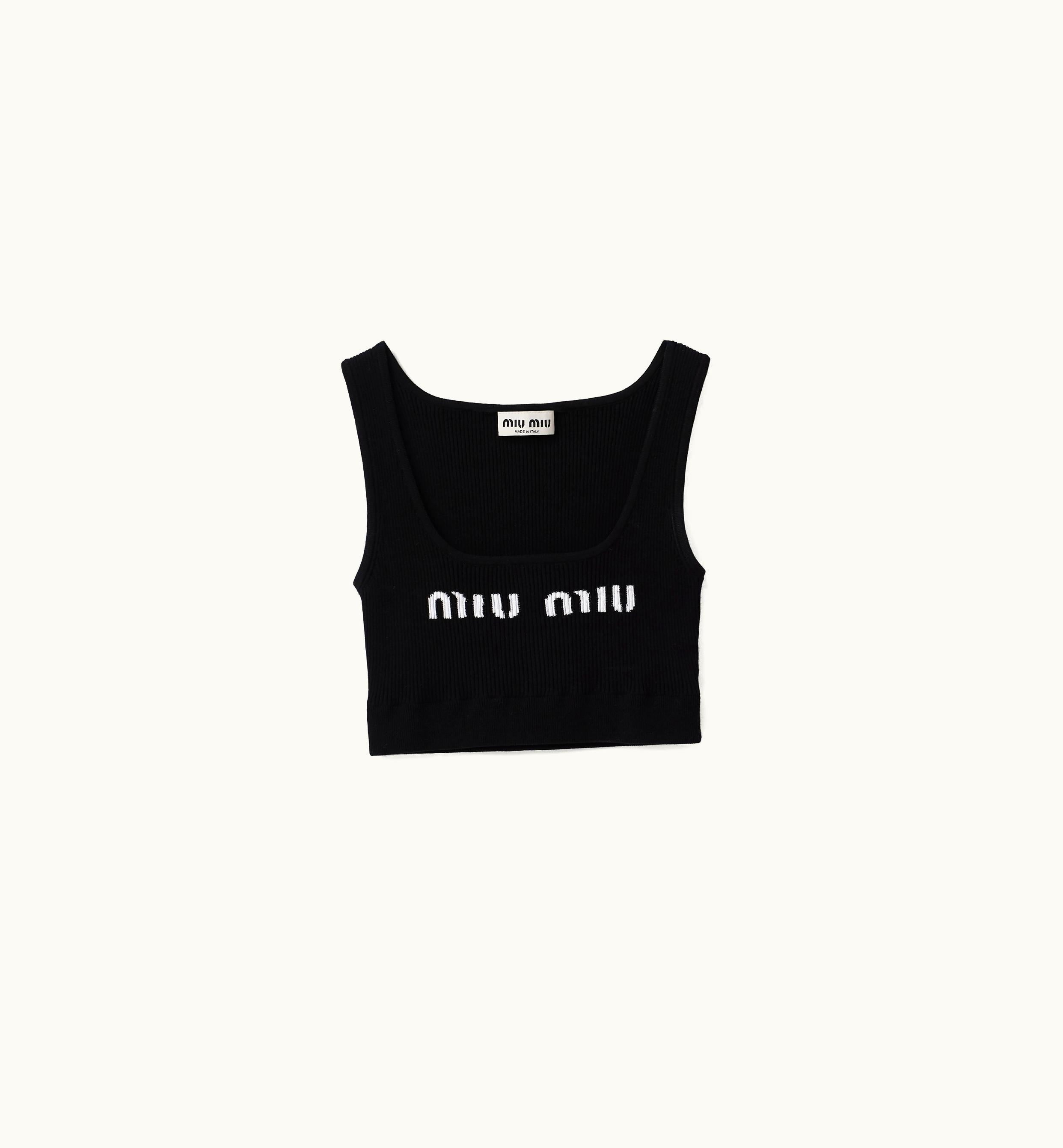 Miu Miu Miu Miu Viscose Top Black MMV076_12TJ_F0002_S_231