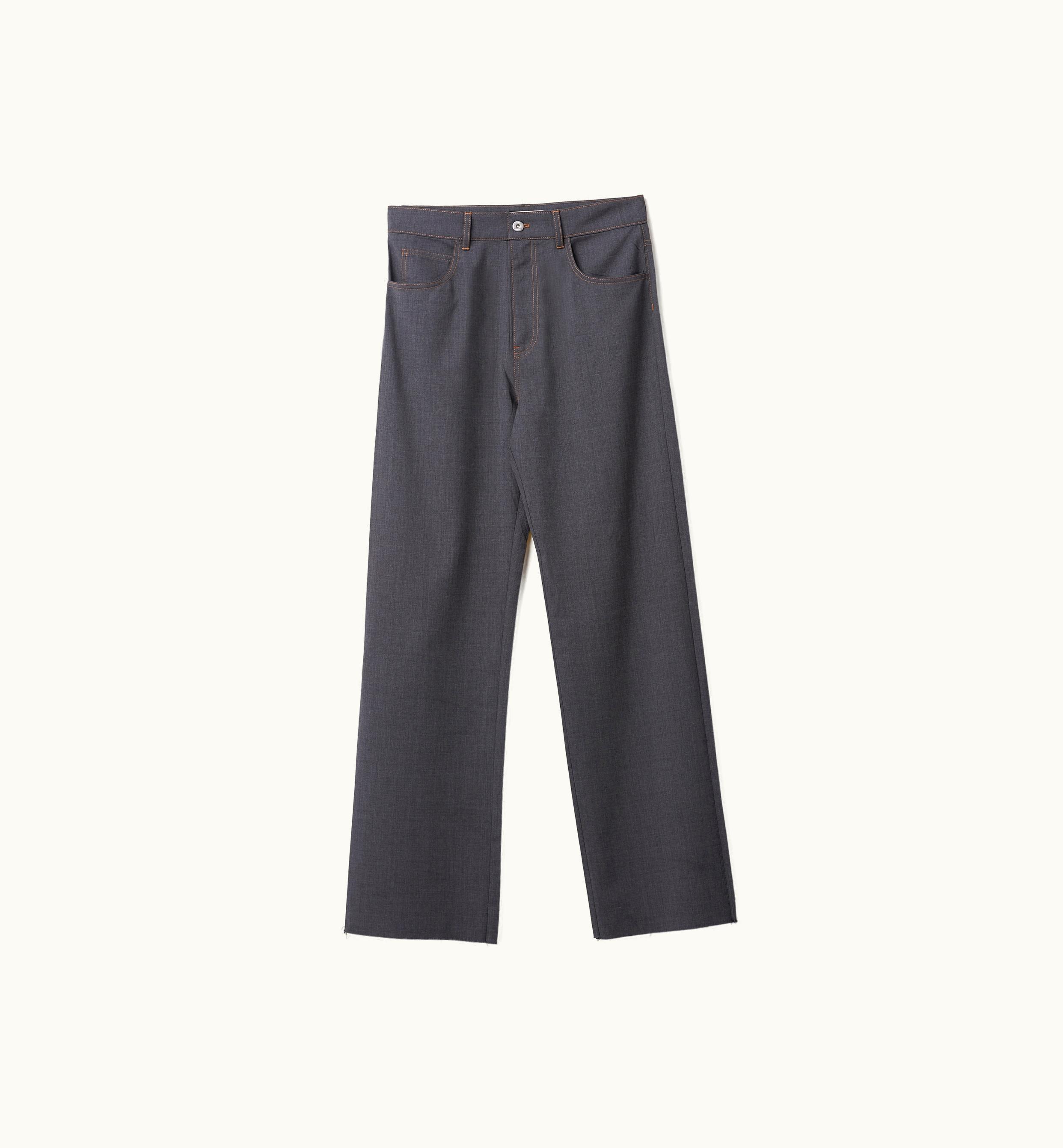 Miu Miu Miu Miu Light Wool Pants Slate Gray