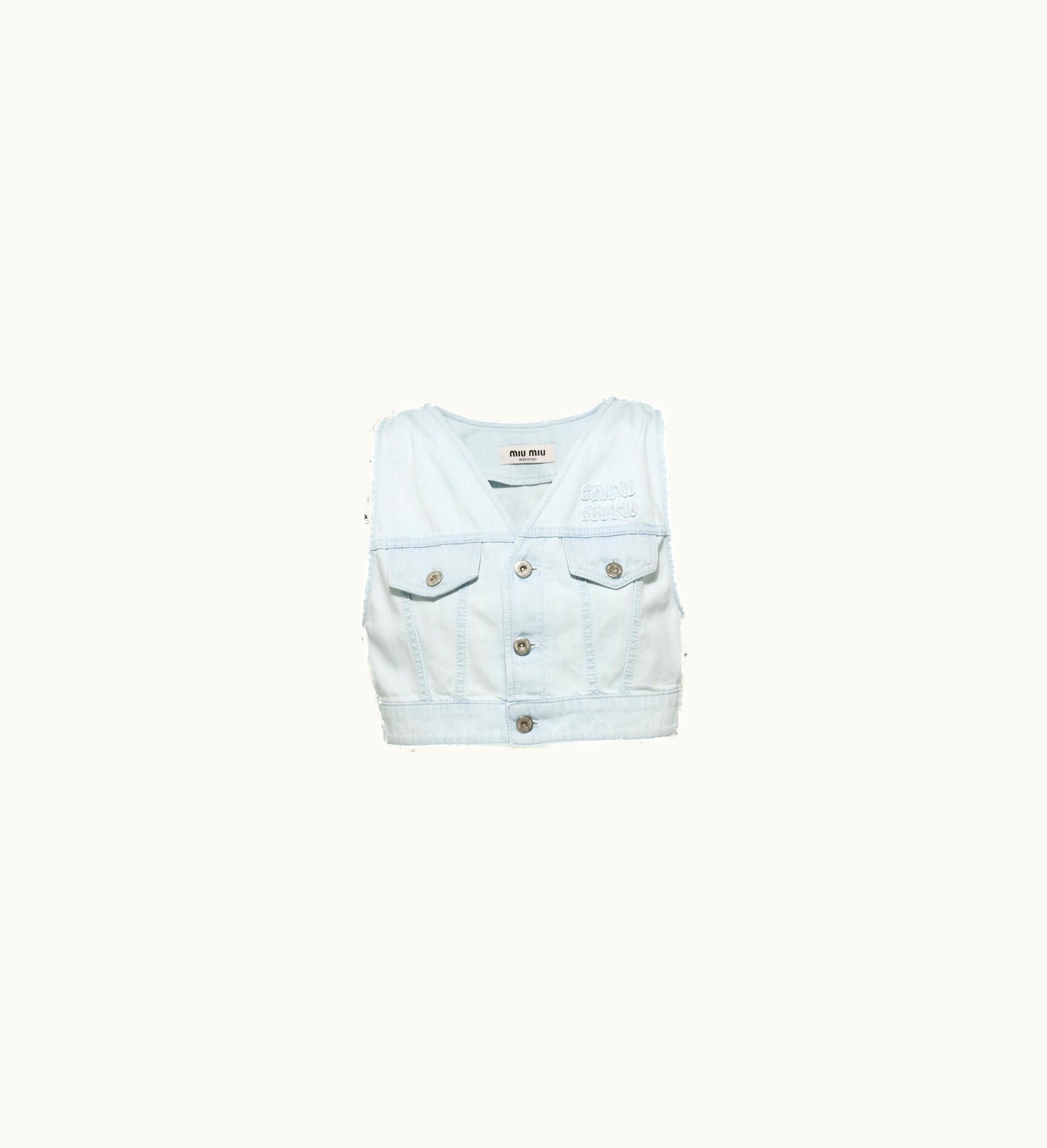 Miu Miu Miu Miu Denim Top Light Blue