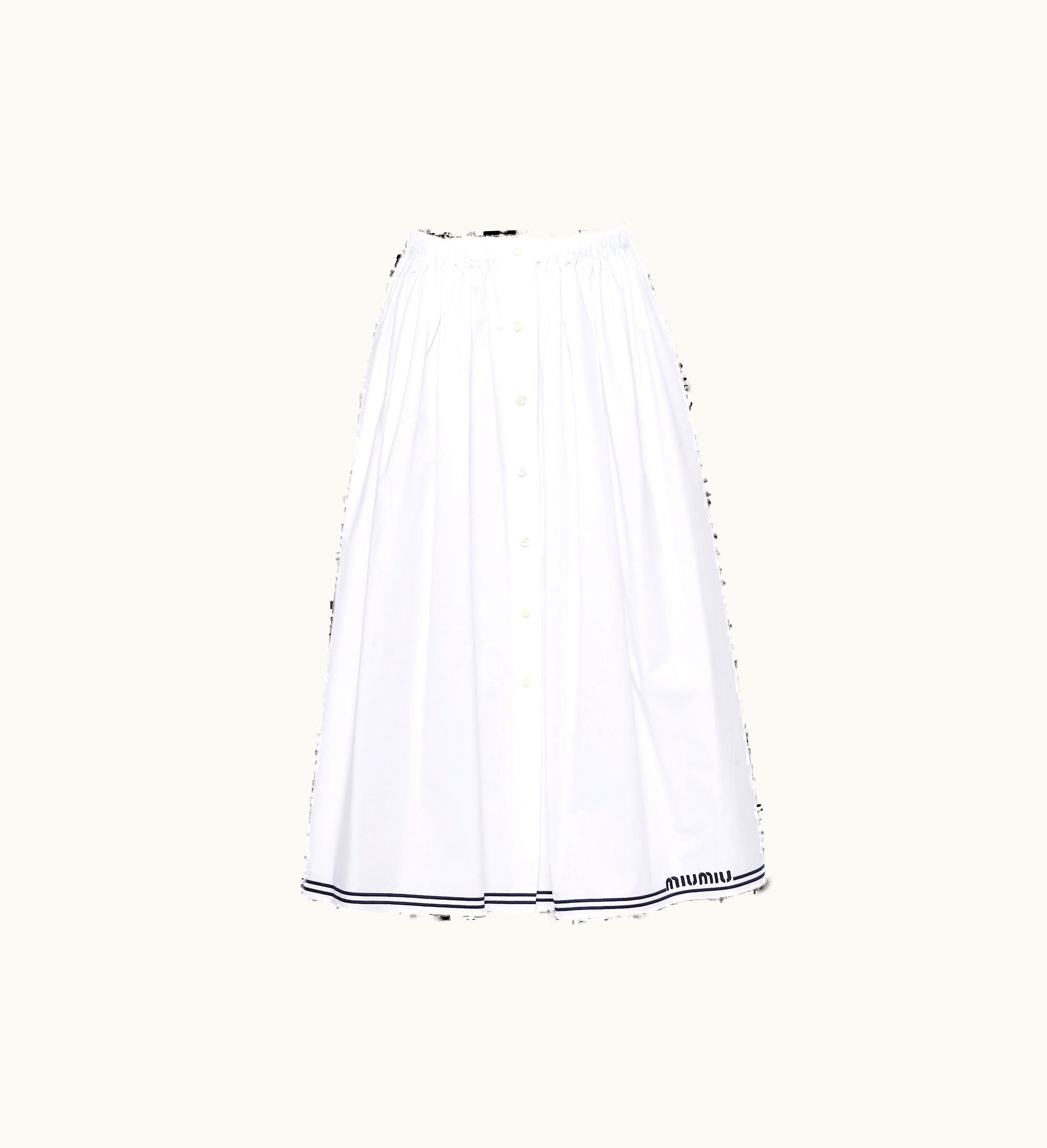 Miu Miu Miu Miu Poplin Skirt White