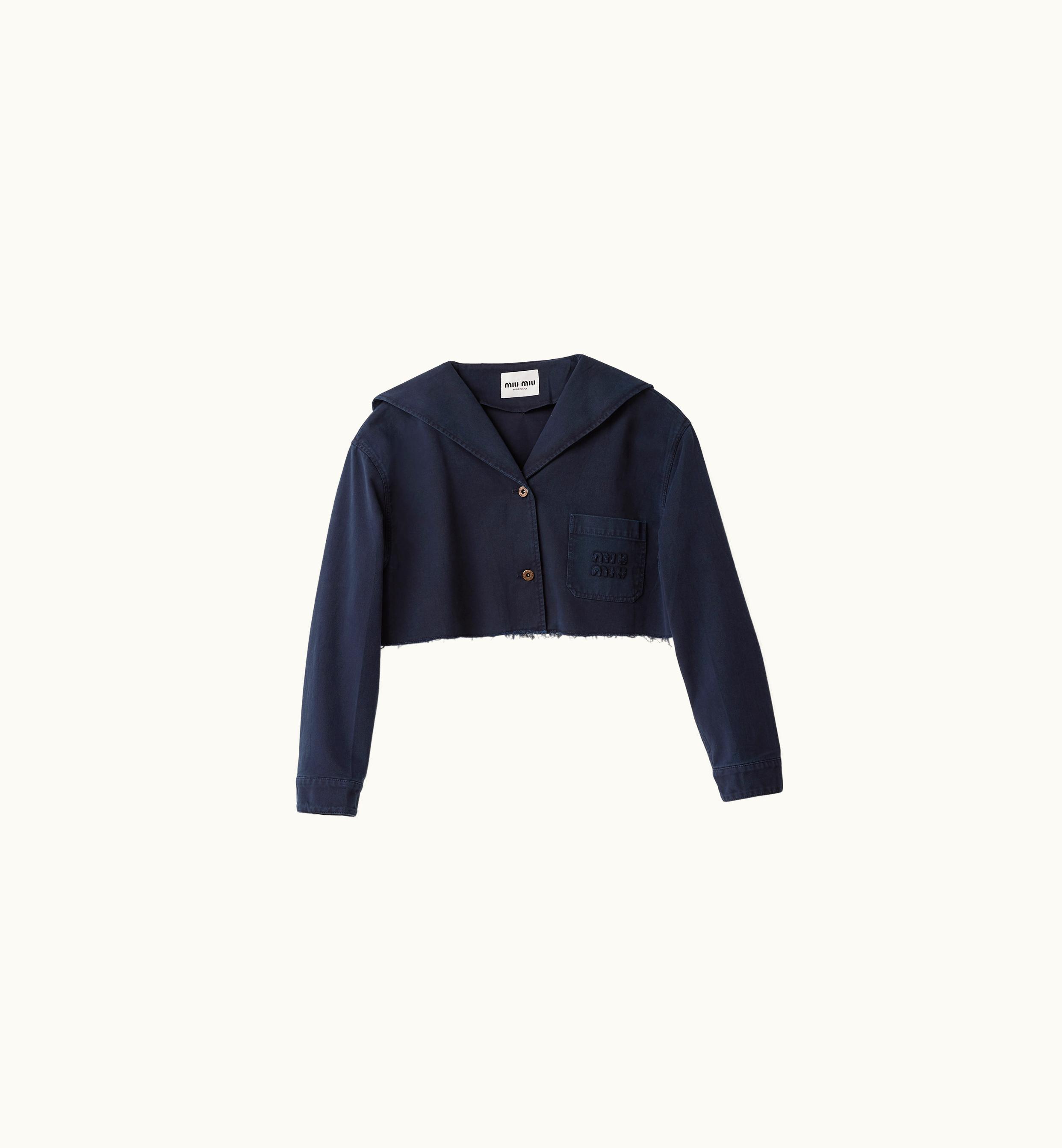 Miu Miu Miu Miu Drill Blouson Jacket Navy