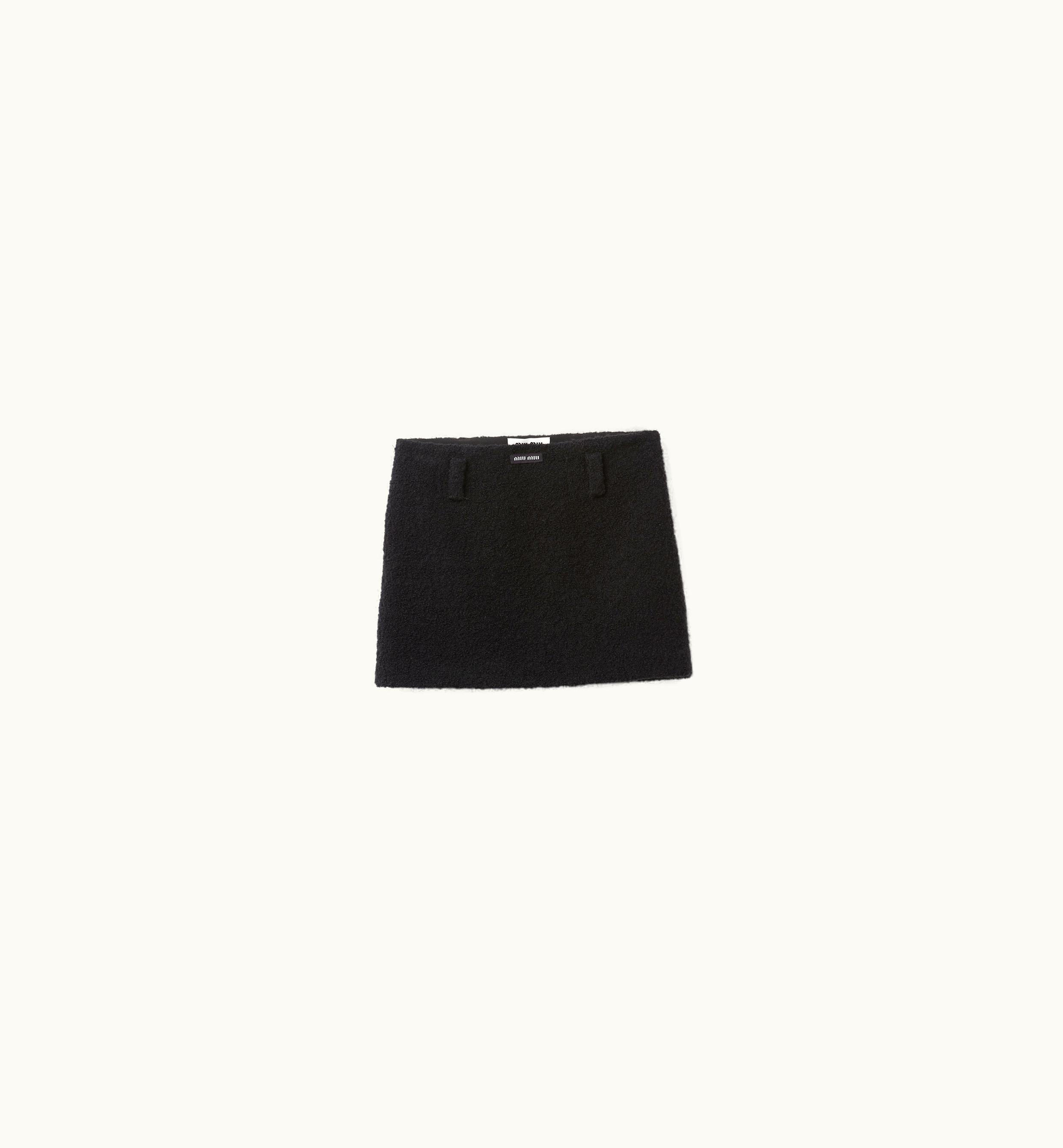 Miu Miu Miu Miu Bouclé Miniskirt Black