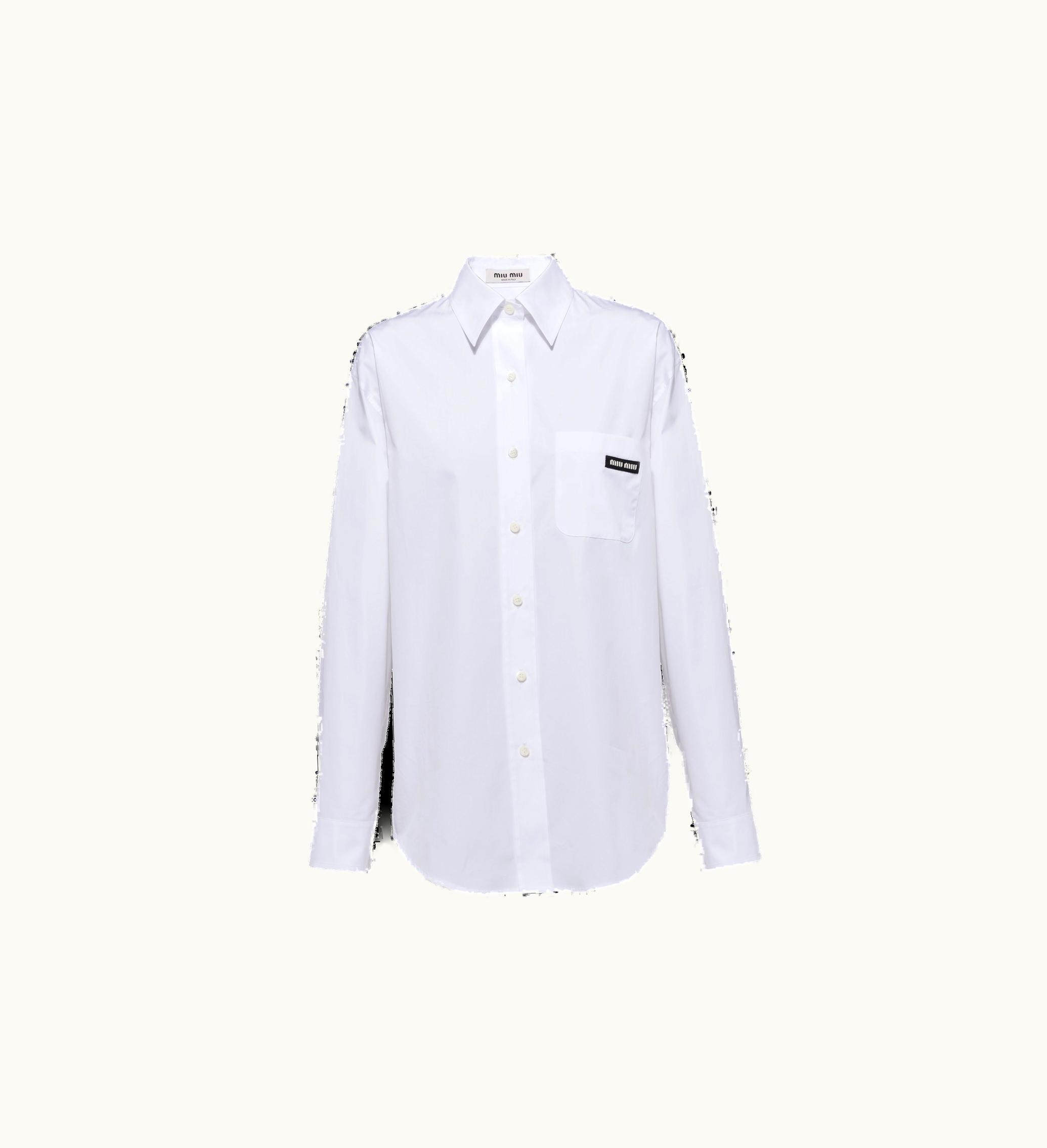 Miu Miu Miu Miu Poplin Shirt White MK1727_10RG_F0009_S_231
