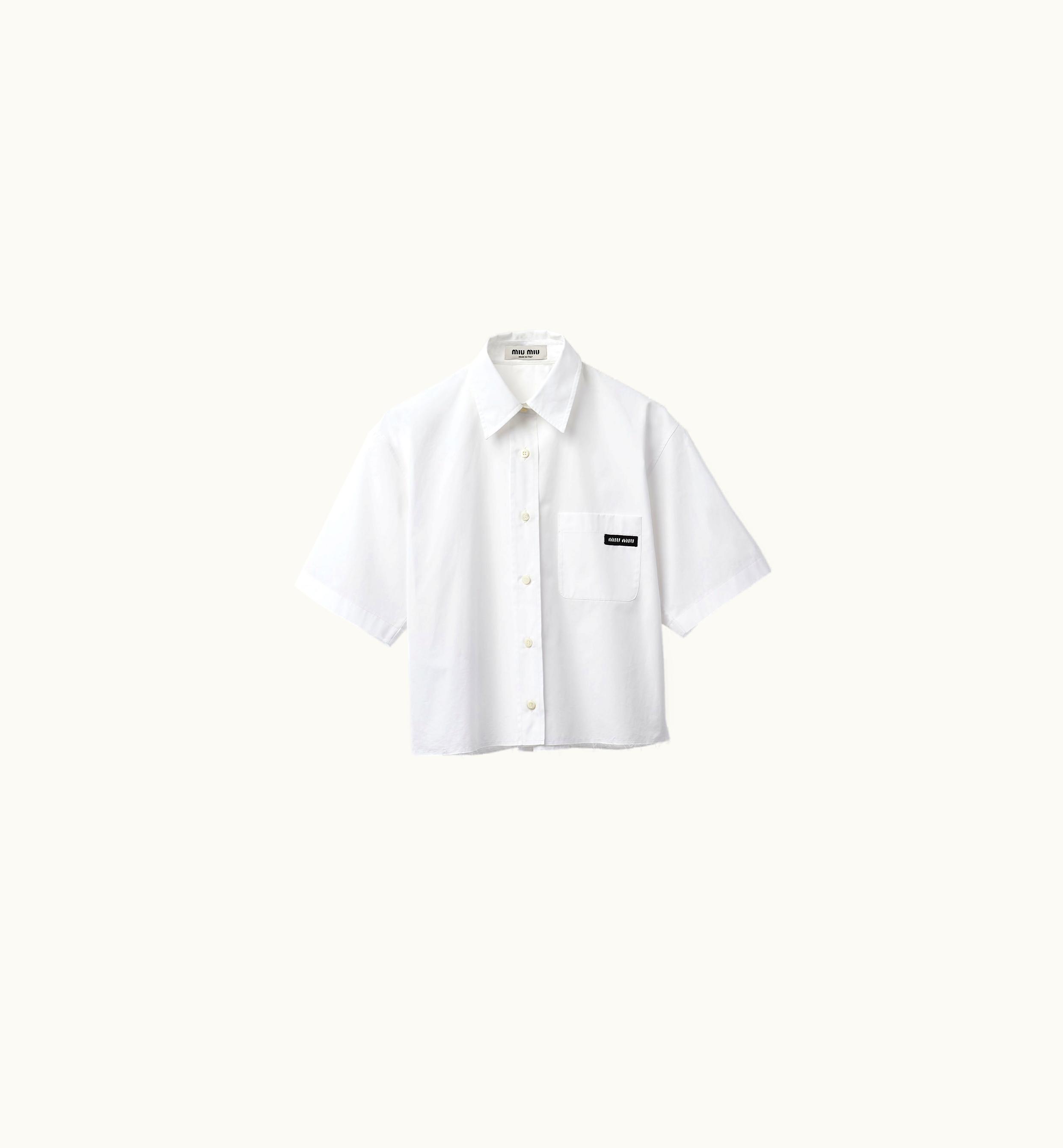 Miu Miu Miu Miu Poplin Shirt White MK1743_10RG_F0009_S_231